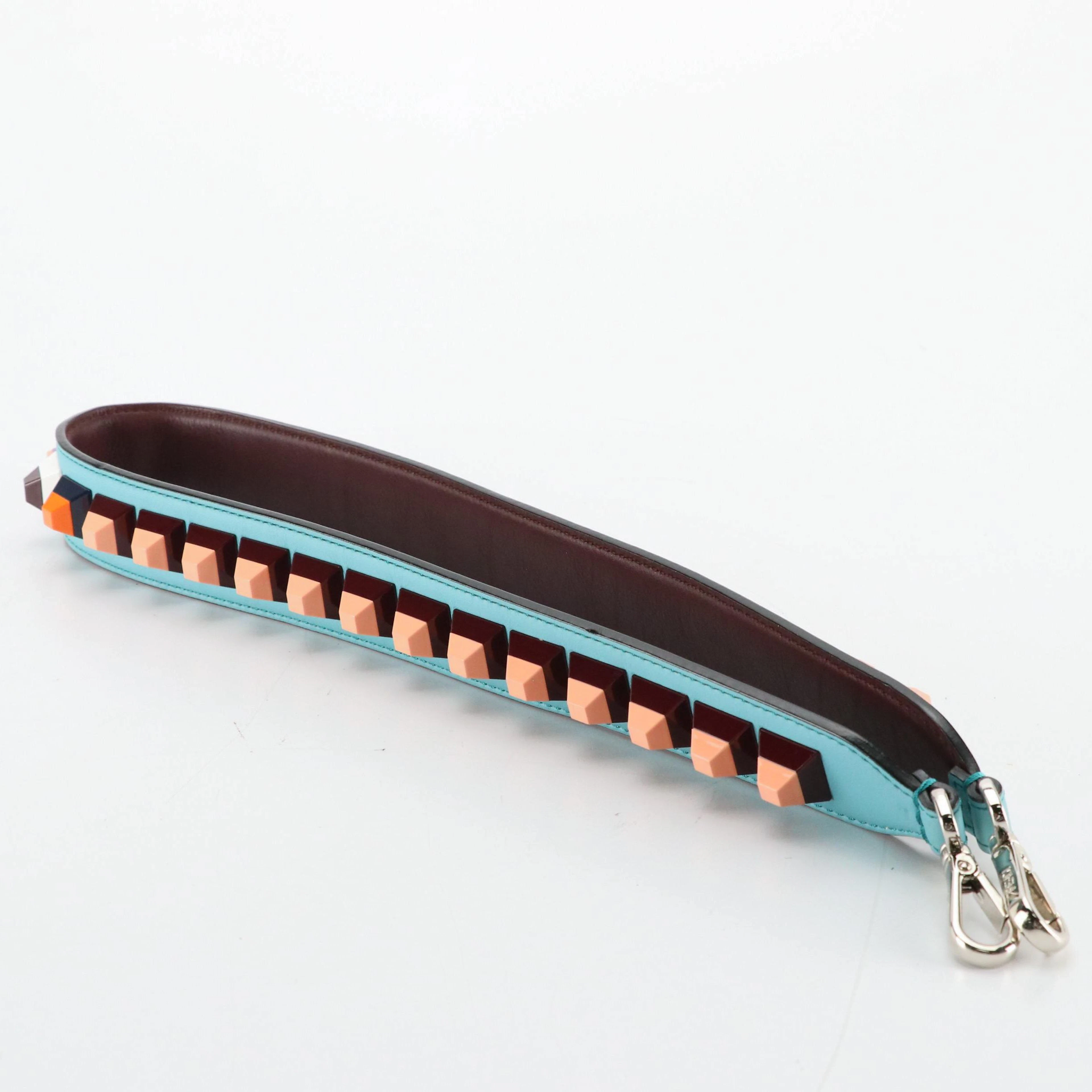 Fendi Strap You Shoulder Strap in Studded Leather