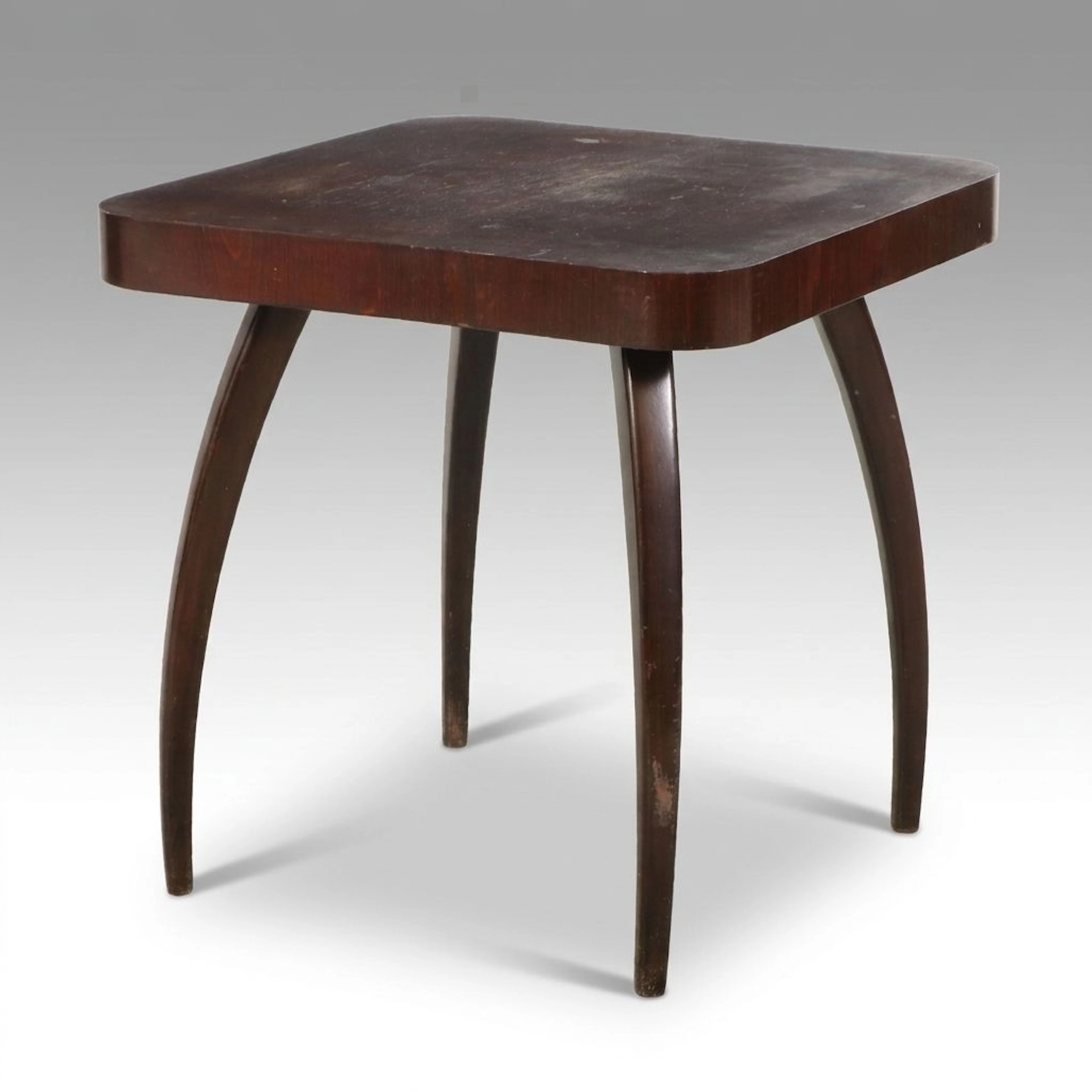 Up Závody Rousínov Czechoslovakian Bauhaus Style Bentwood End Table