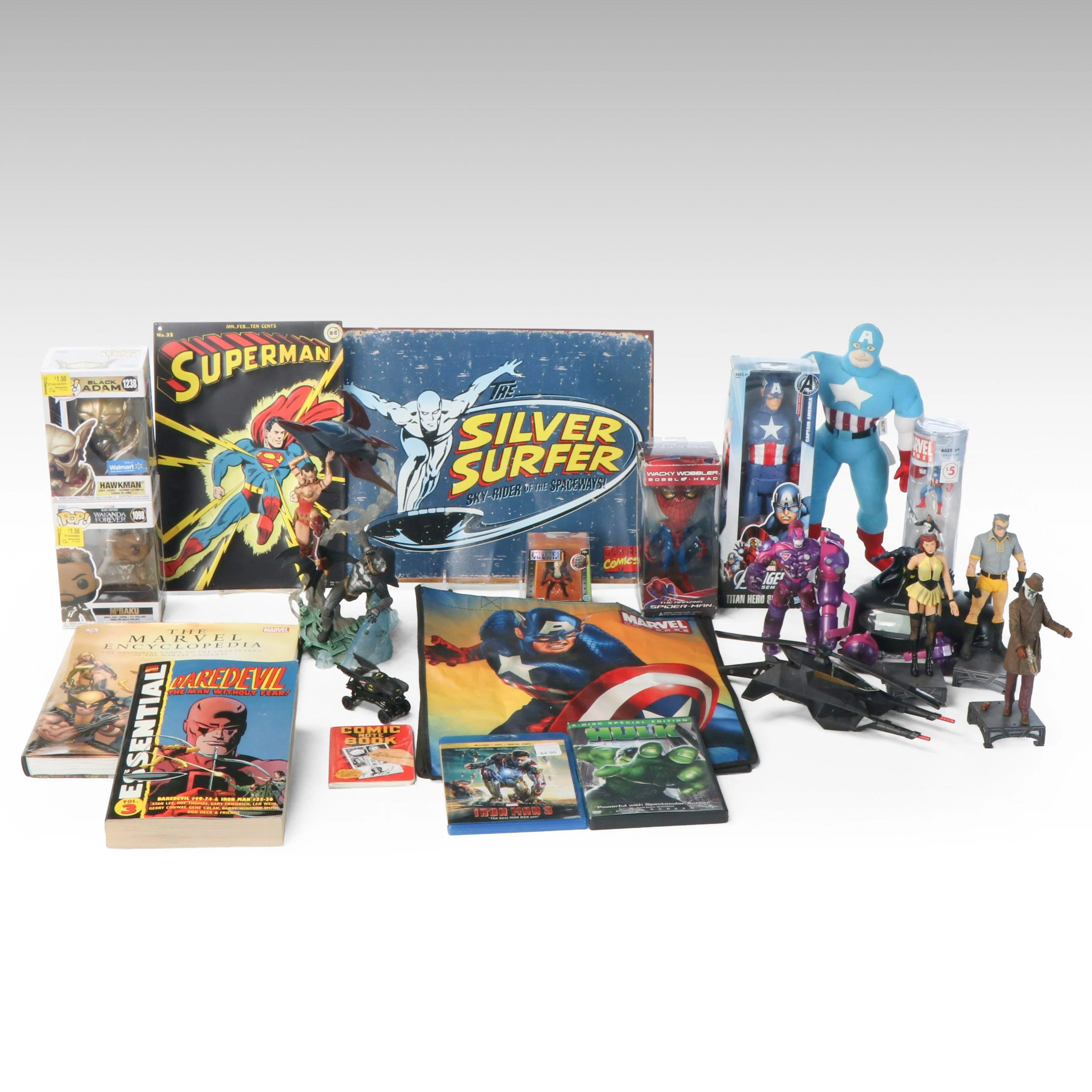 DC Comics "Batman vs. Wonder Woman" Statue with More Marvel and DC Memorabilia