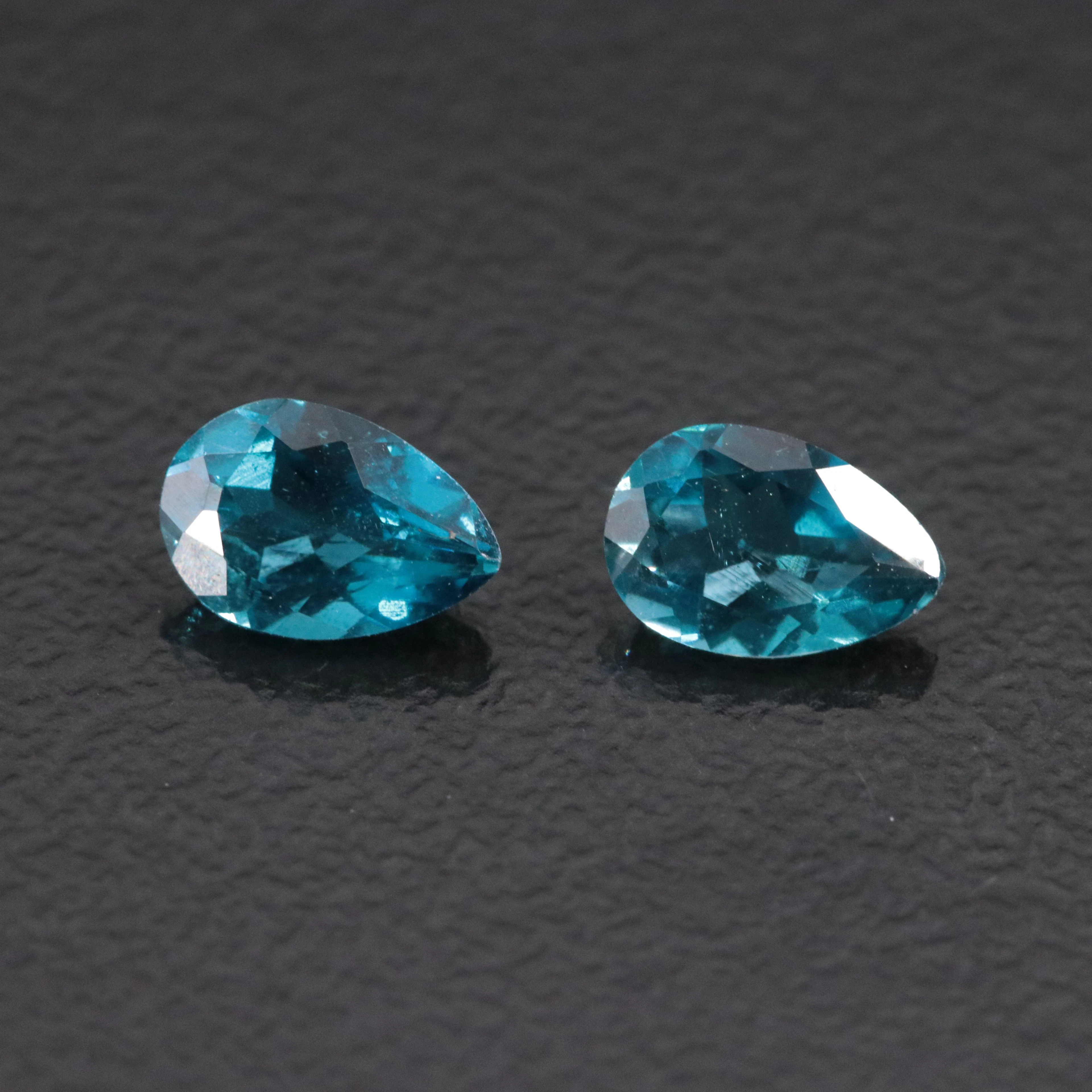 Loose 0.97 CTW London Blue Topaz, Matched Pair