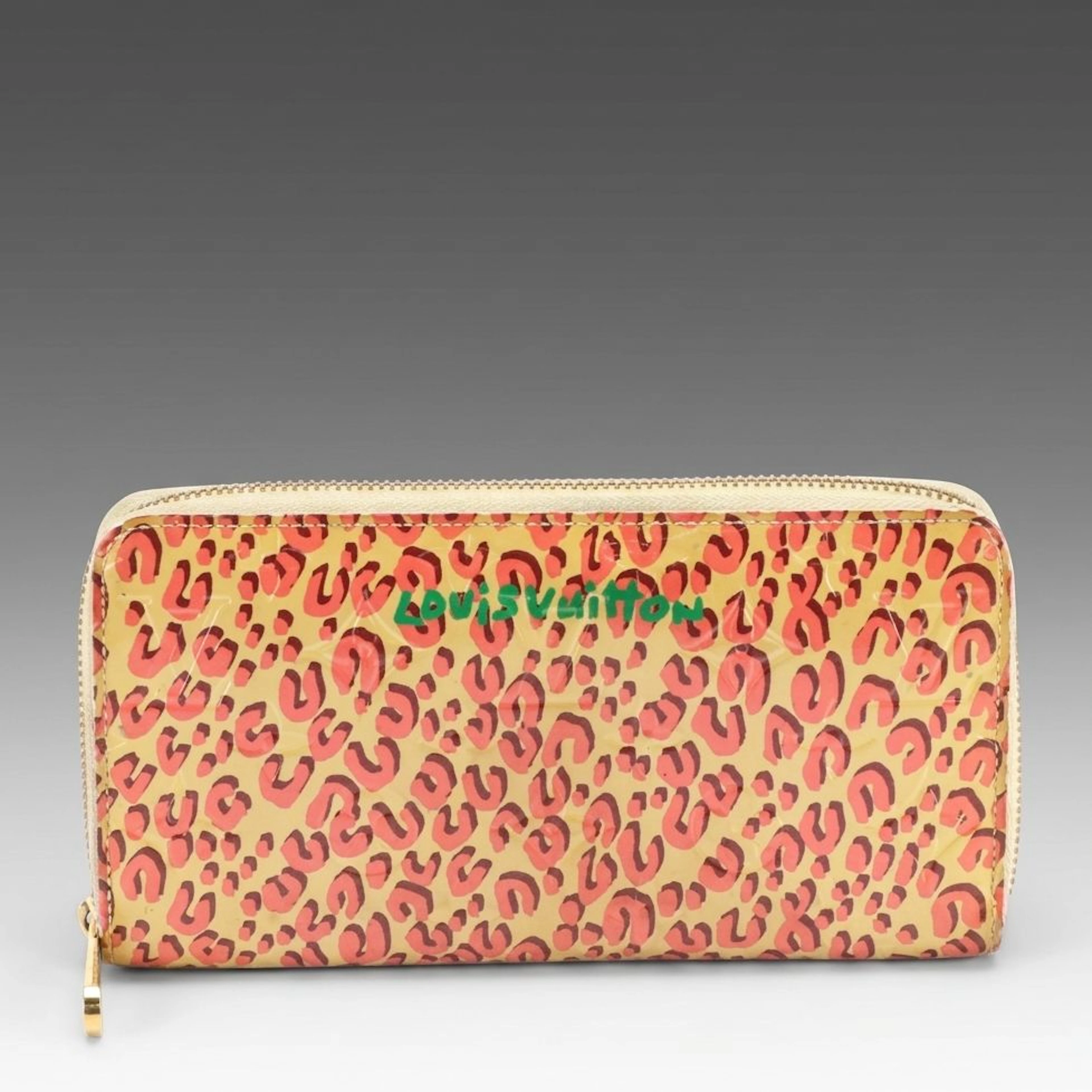 Louis Vuitton Limited Edition Zippy Wallet in Pink Leopard Print Monogram