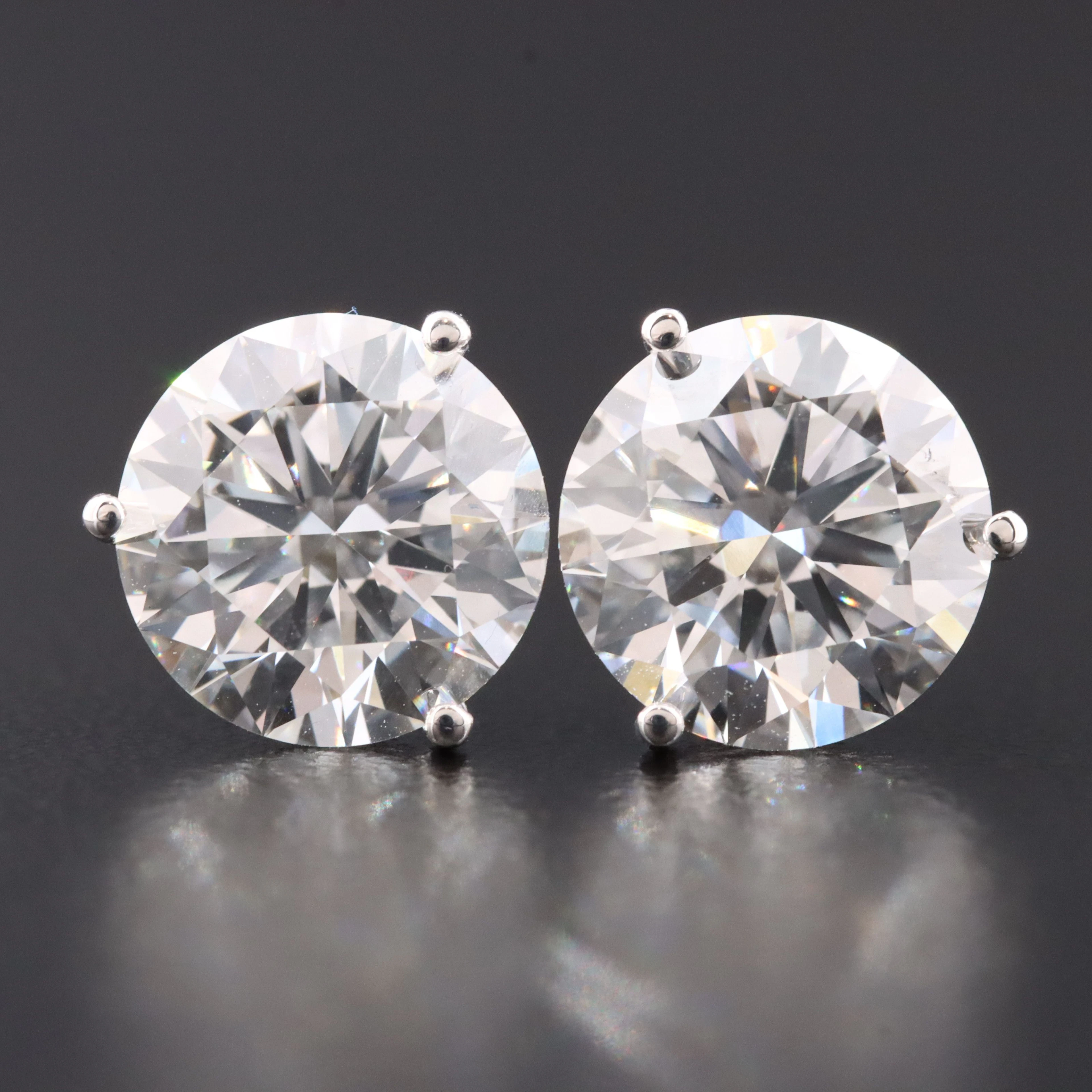 14K 5.00 CTW Lab Grown Diamond Earrings with IGI Reports