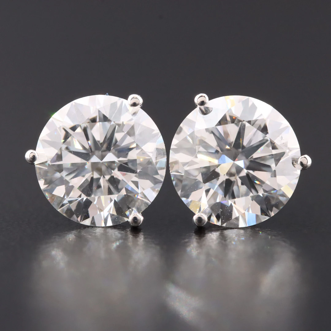 14K 5.00 CTW Lab Grown Diamond Earrings with IGI Reports