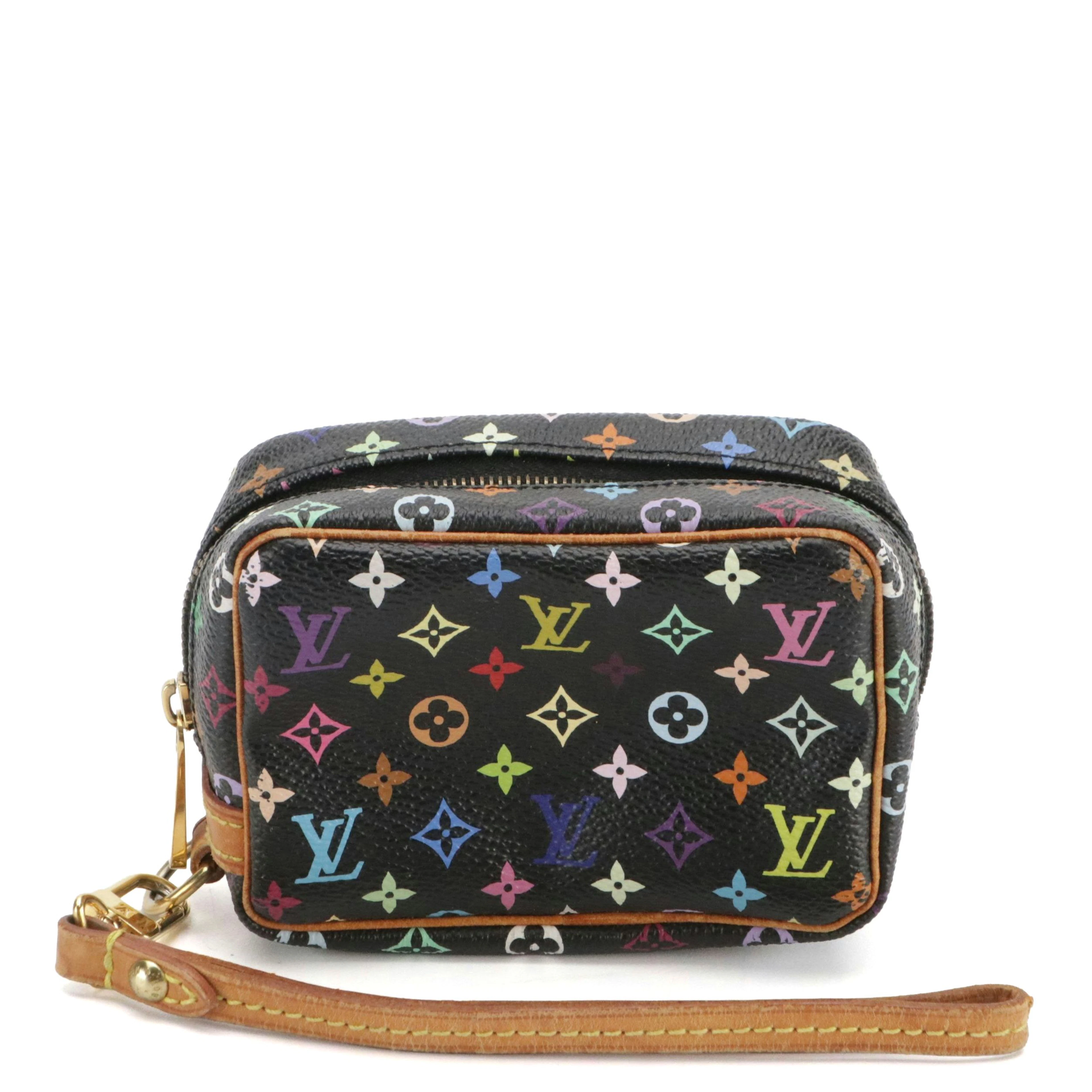 Louis Vuitton x Takashi Murakami Trousse Wapity Wristlet in Monogram Multicolor