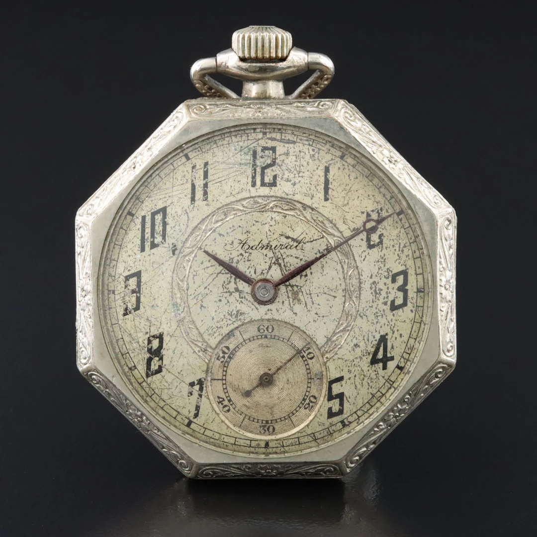 Admiral Vintage Gold-Filled Pocket Watch
