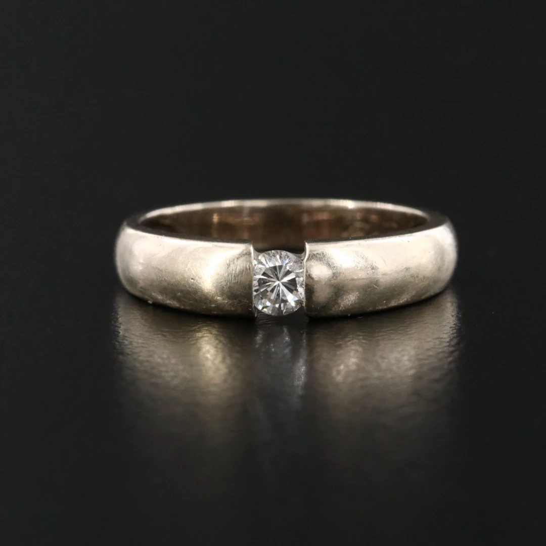 14K Diamond Solitaire Ring