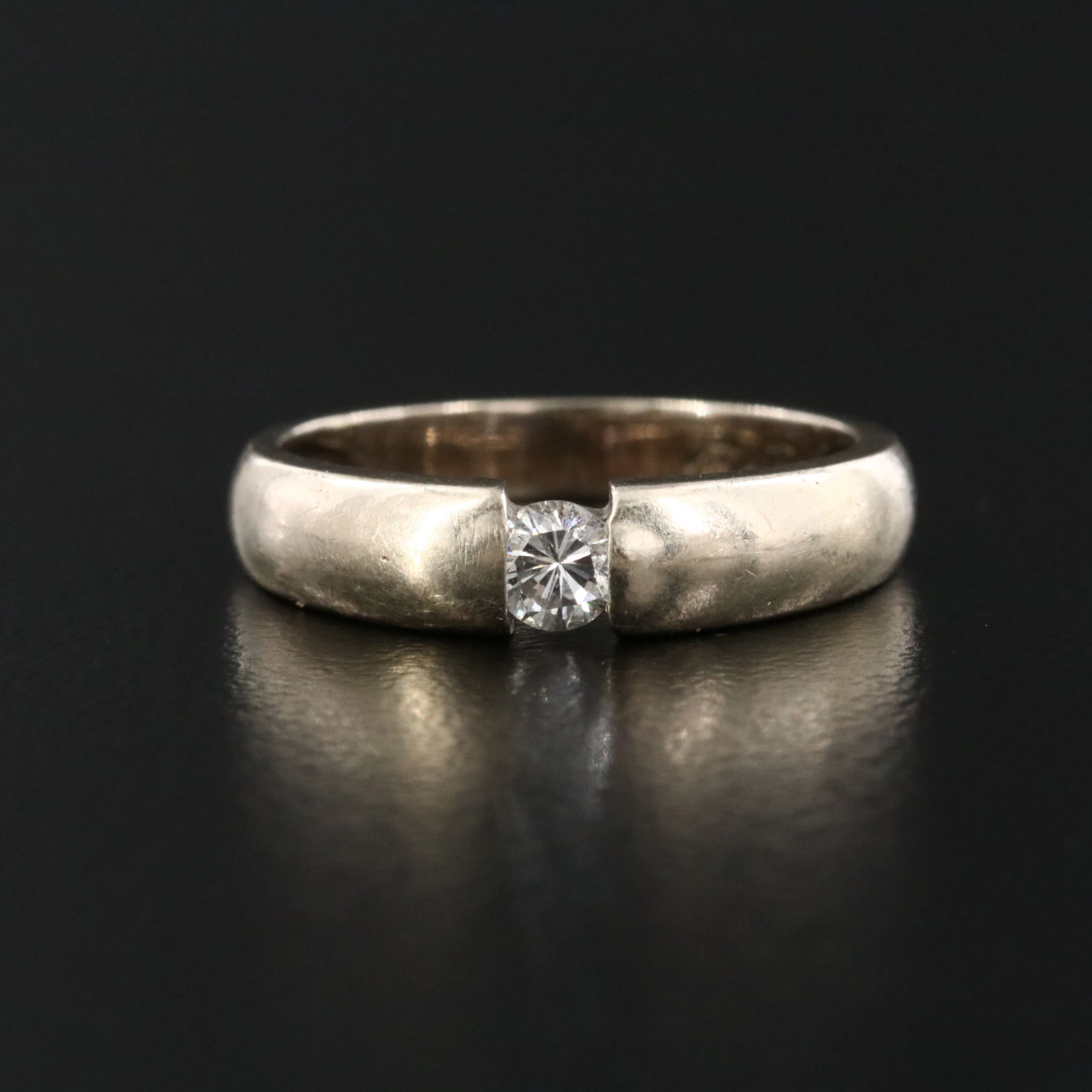 14K Diamond Solitaire Ring
