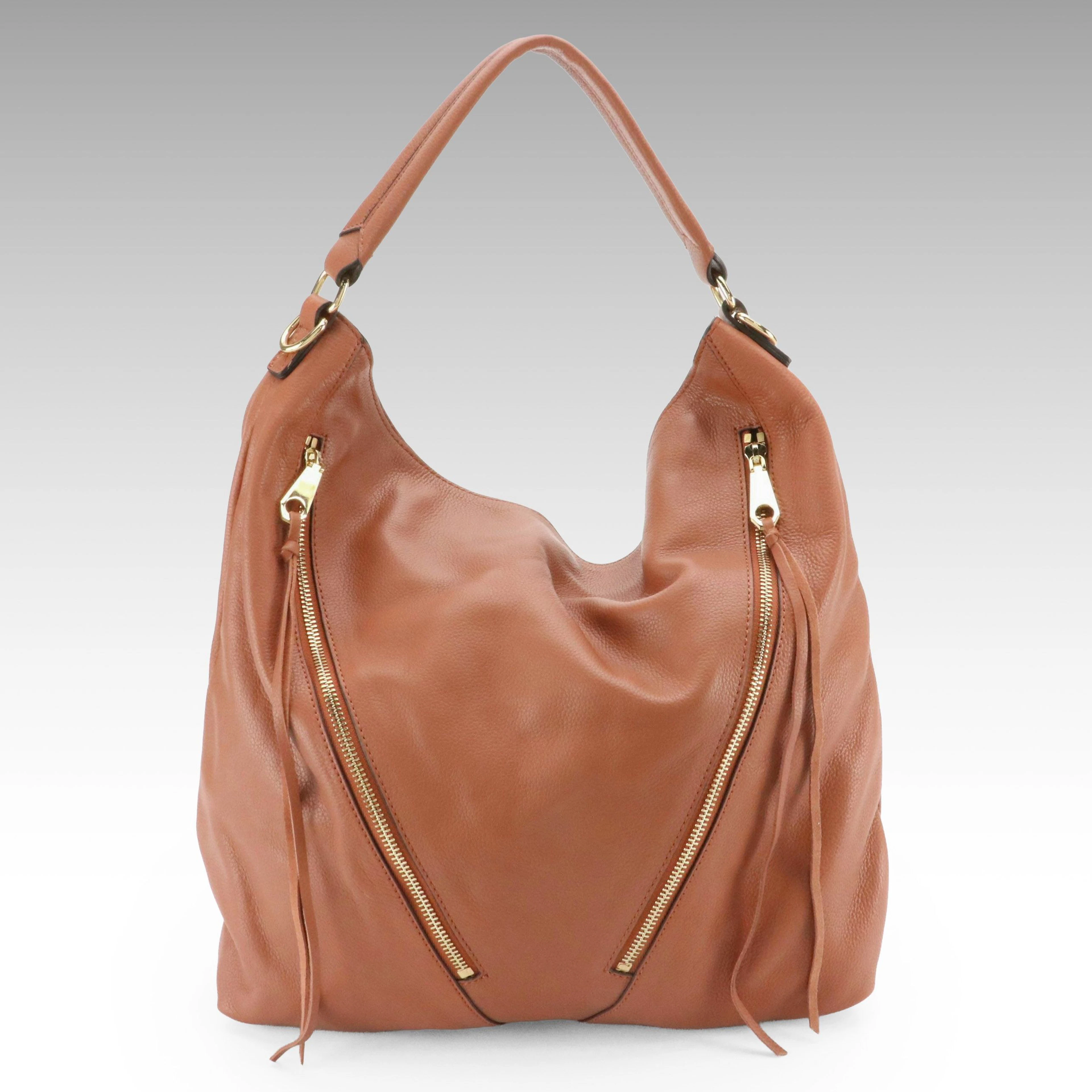 Rebecca Minkoff Moto Hobo Bag in Grained Leather