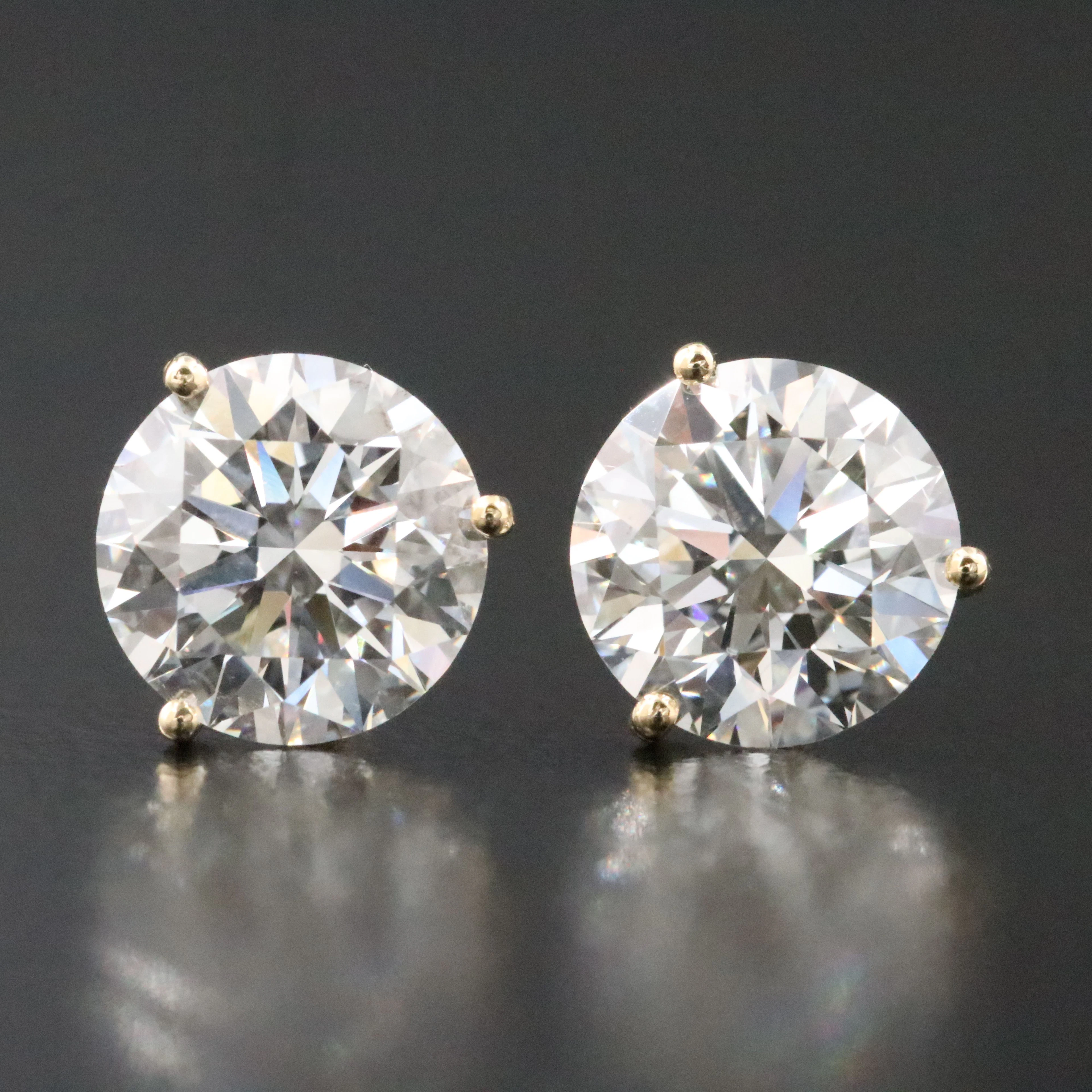 14K 4.04 CTW Lab Grown Diamond Stud Earrings with IGI Reports