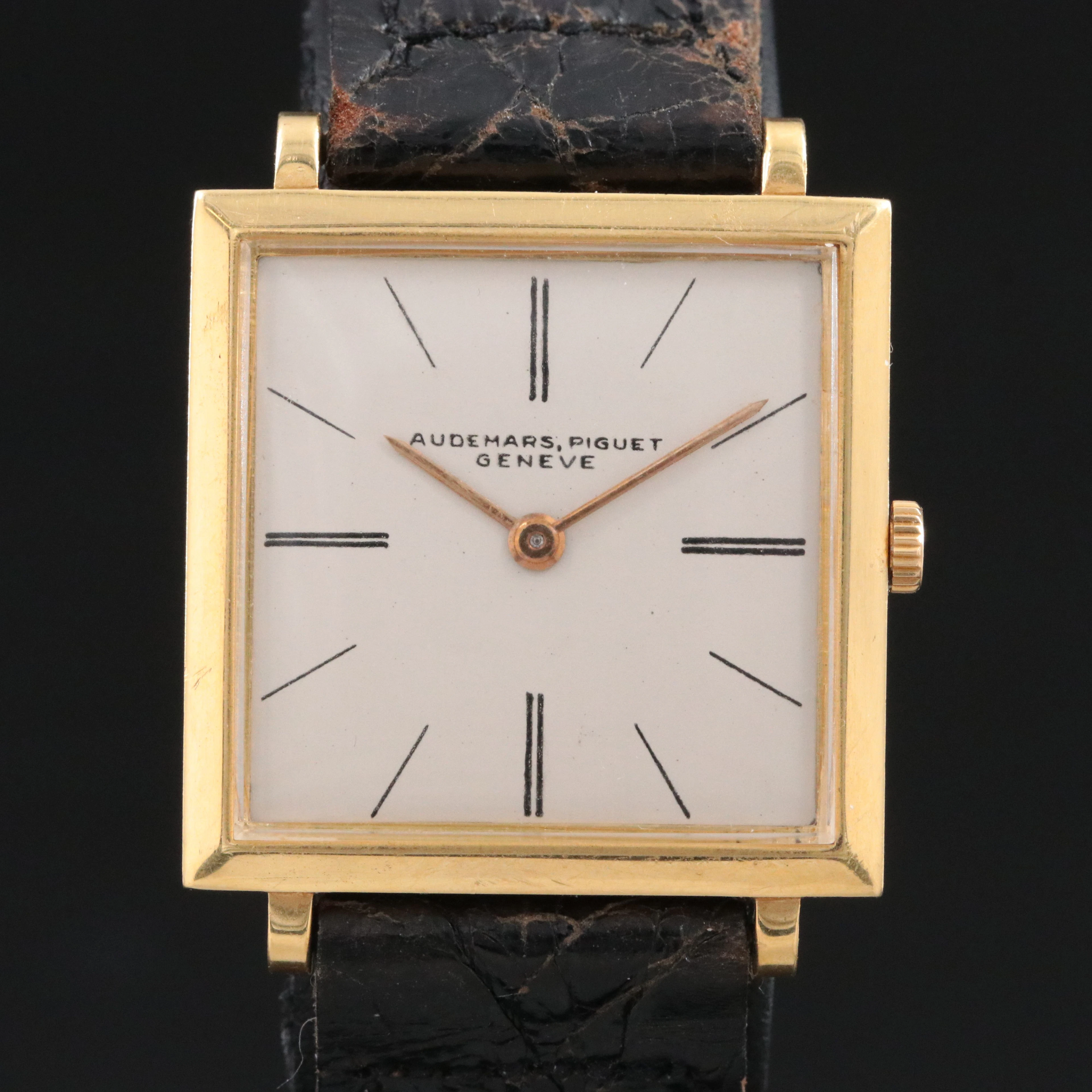 1960`s Audemars Piguet 18K Thin Square Case Manual Wind Watch