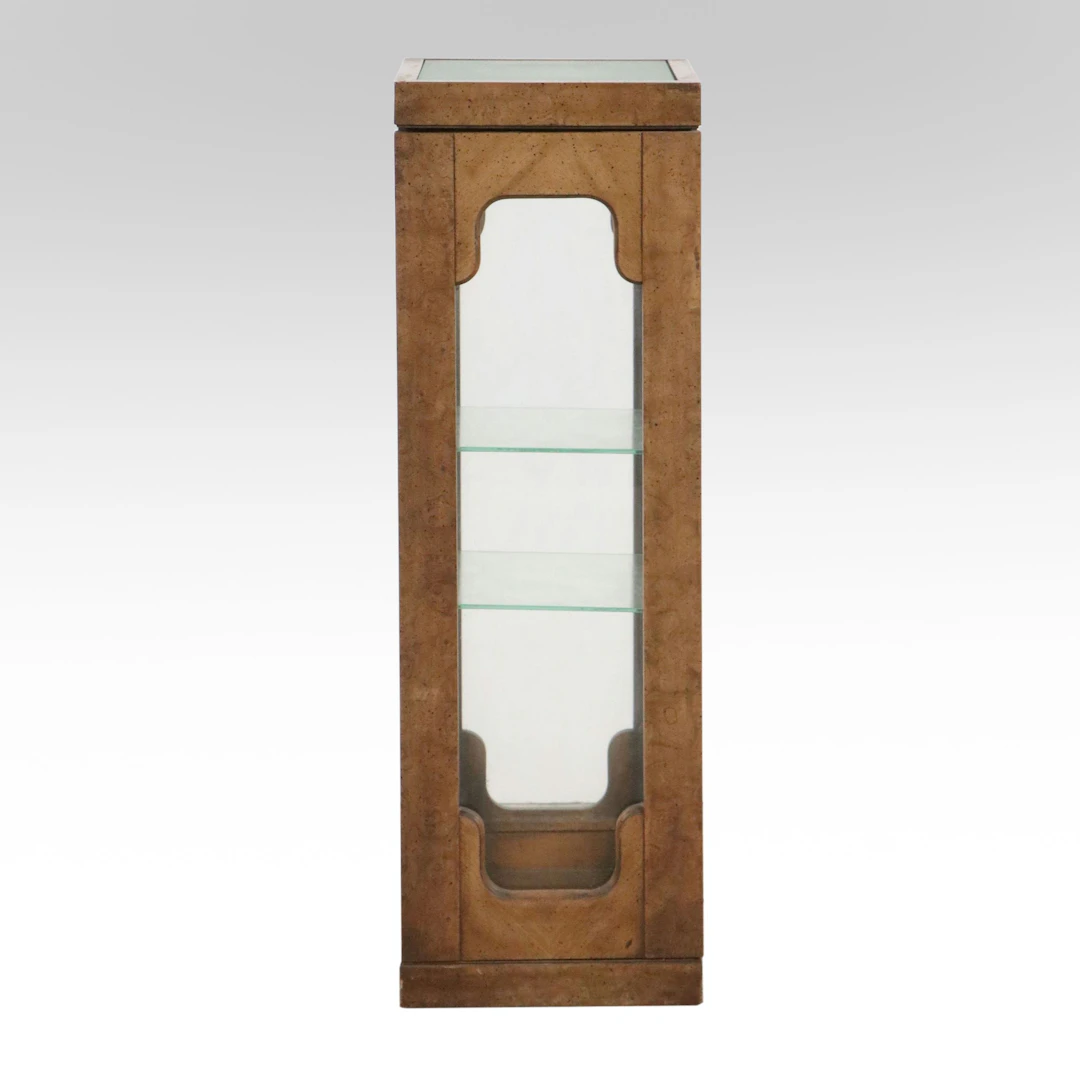 Mid Century Modern Illuminated Display Vitrine Pedestal Cabinet