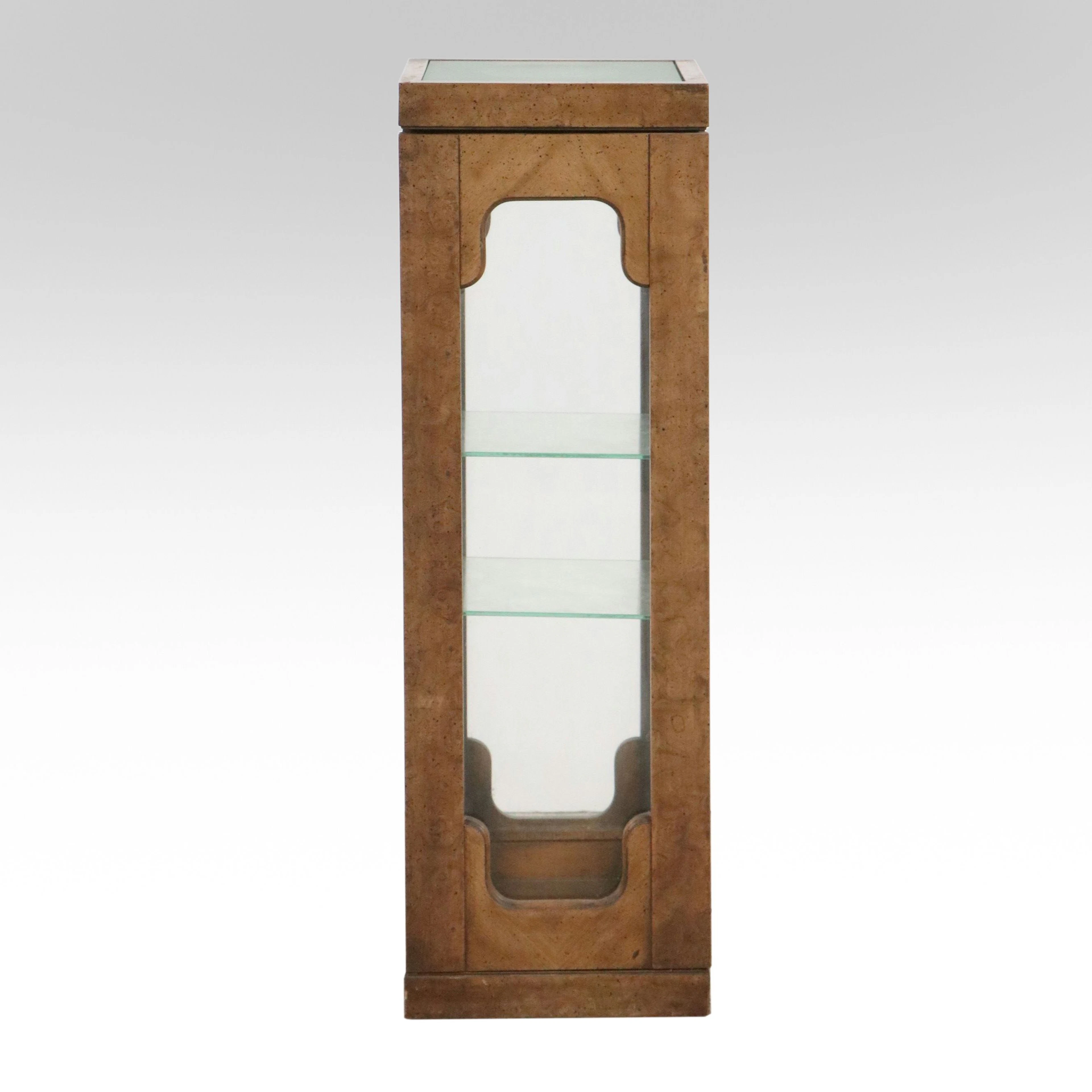 Mid Century Modern Illuminated Display Vitrine Pedestal Cabinet