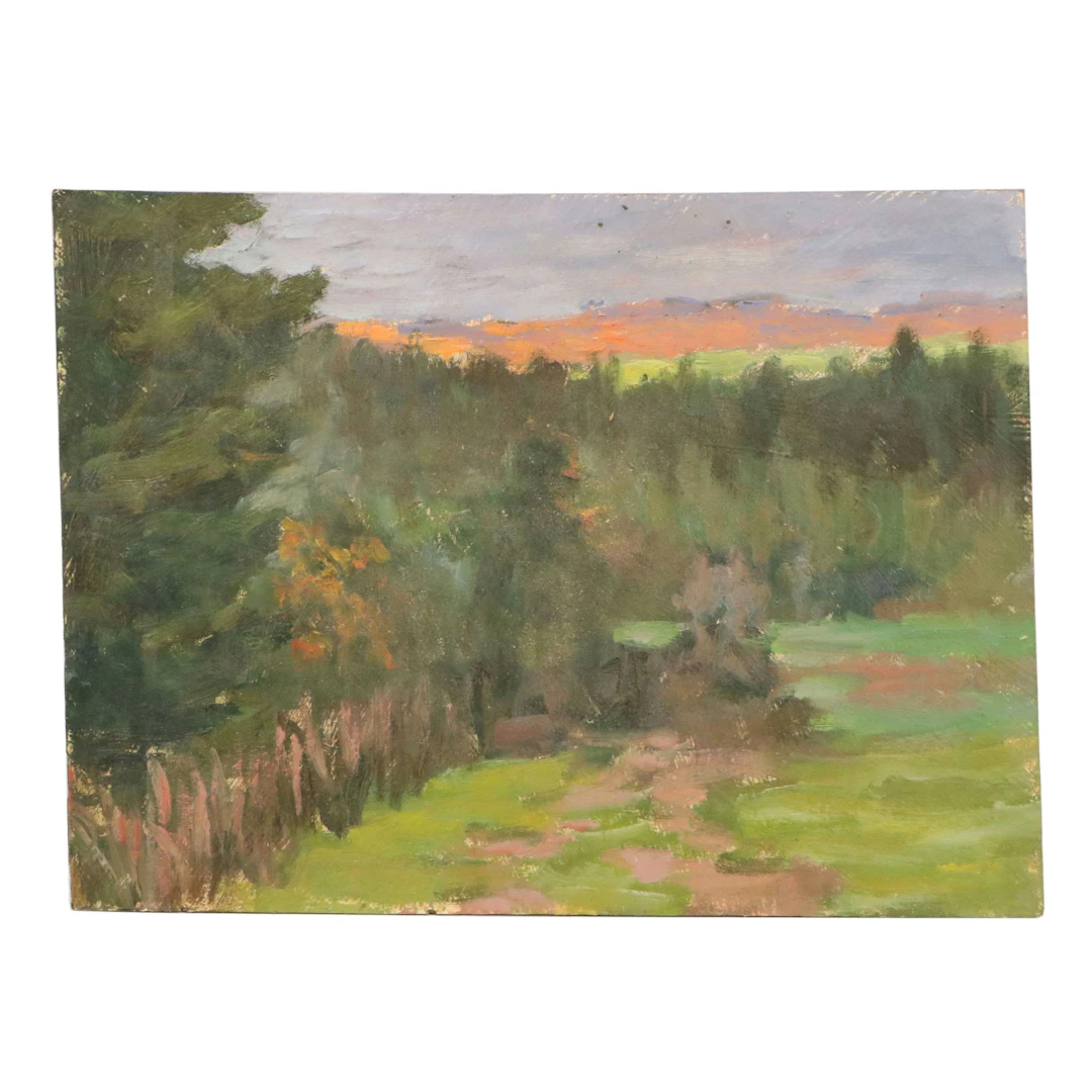 Richard Stalter Landscape Oil Painting, Late 20th Century