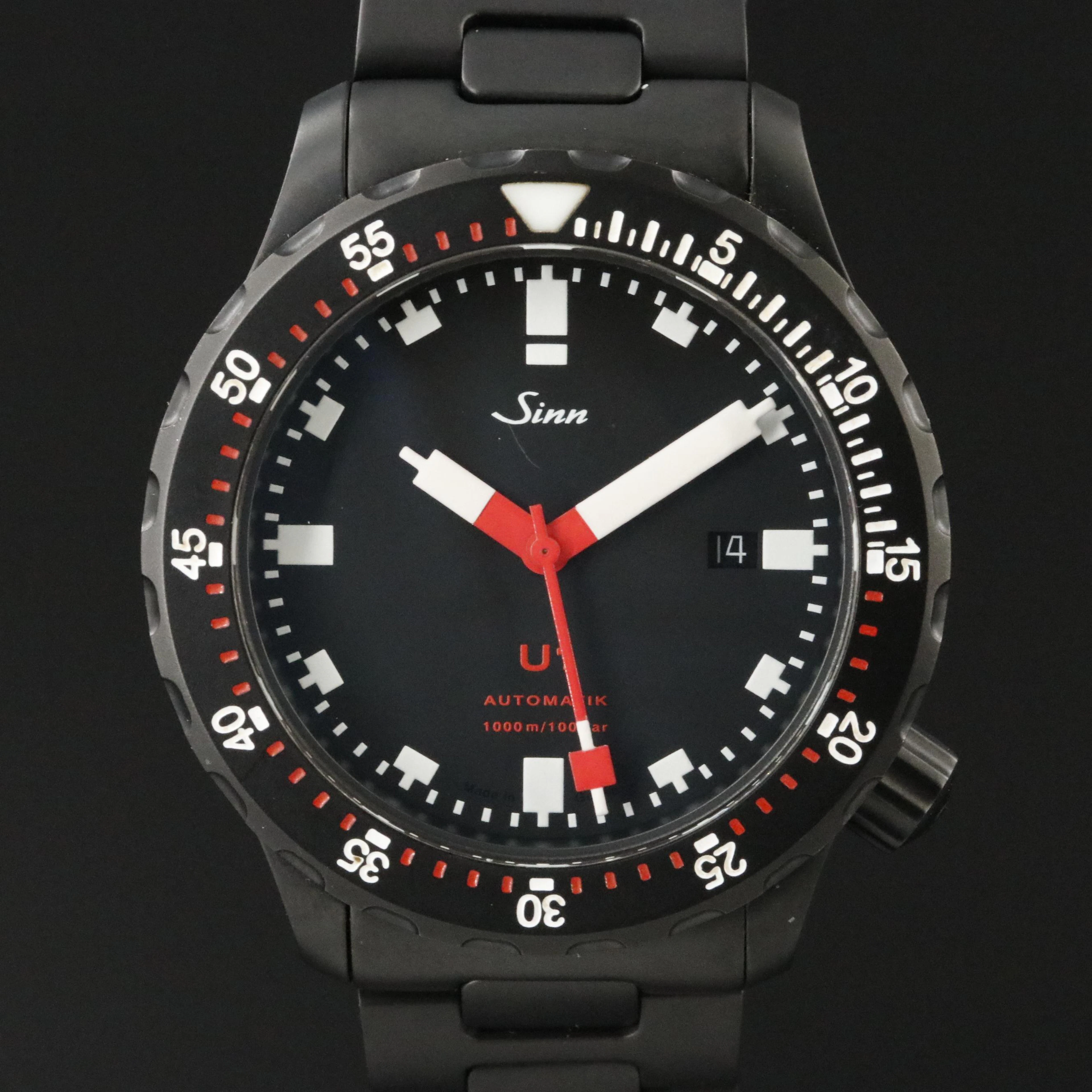 Sinn U1 100 Meters Black PVD German Submarine Steel Automatic Watch