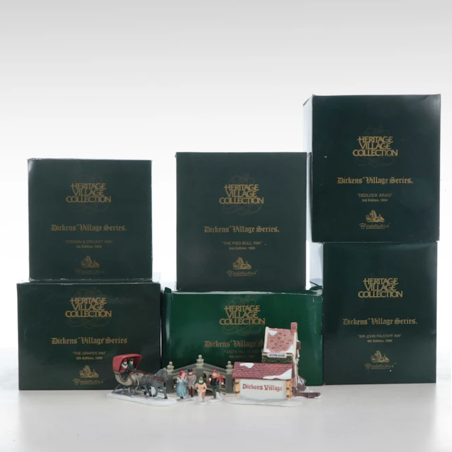 Dept. 56 Christmas Village Sets Including "Sir John Falstaff Inn" and More