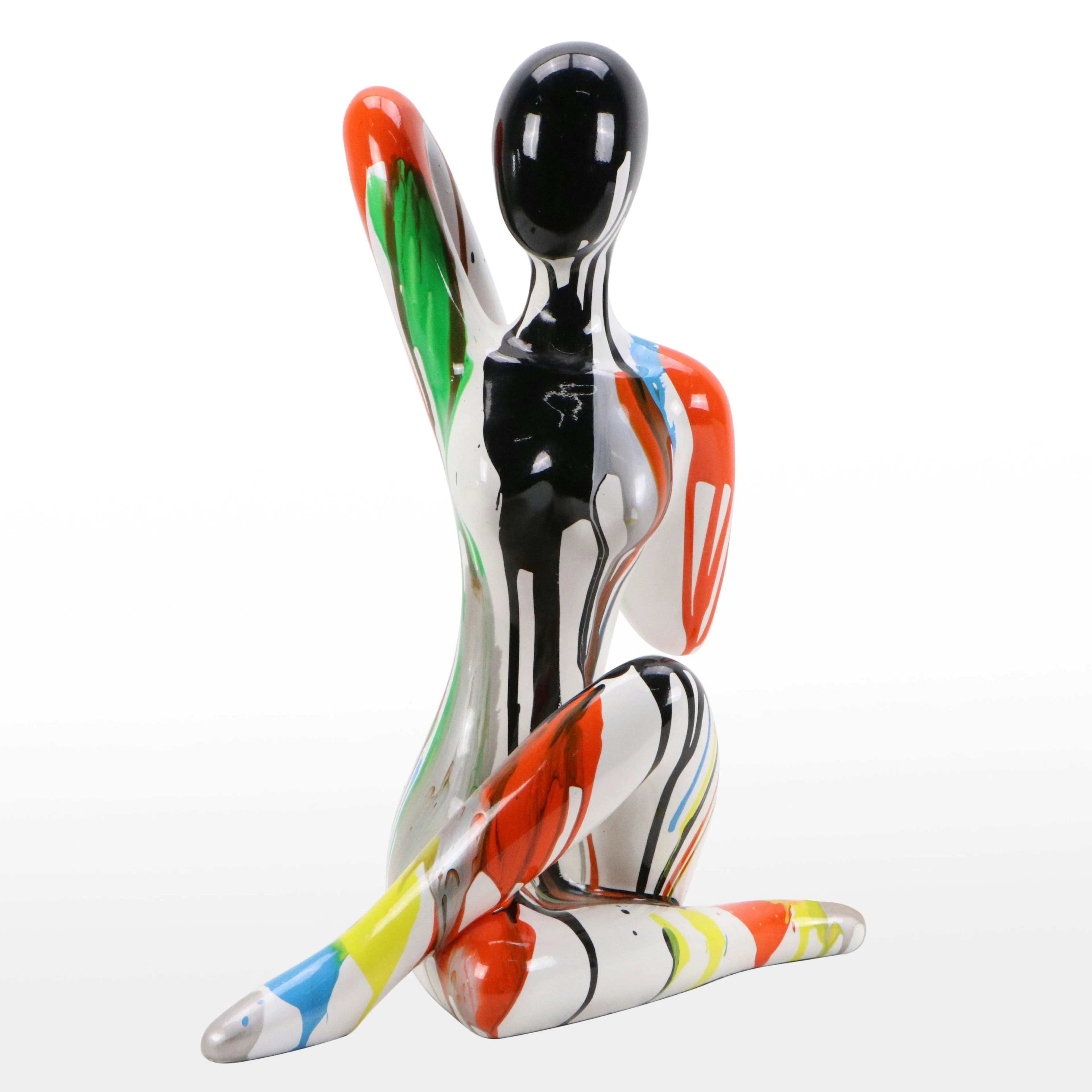 Painted Resin Nude "Pop Girl Sculpture," 21st Century