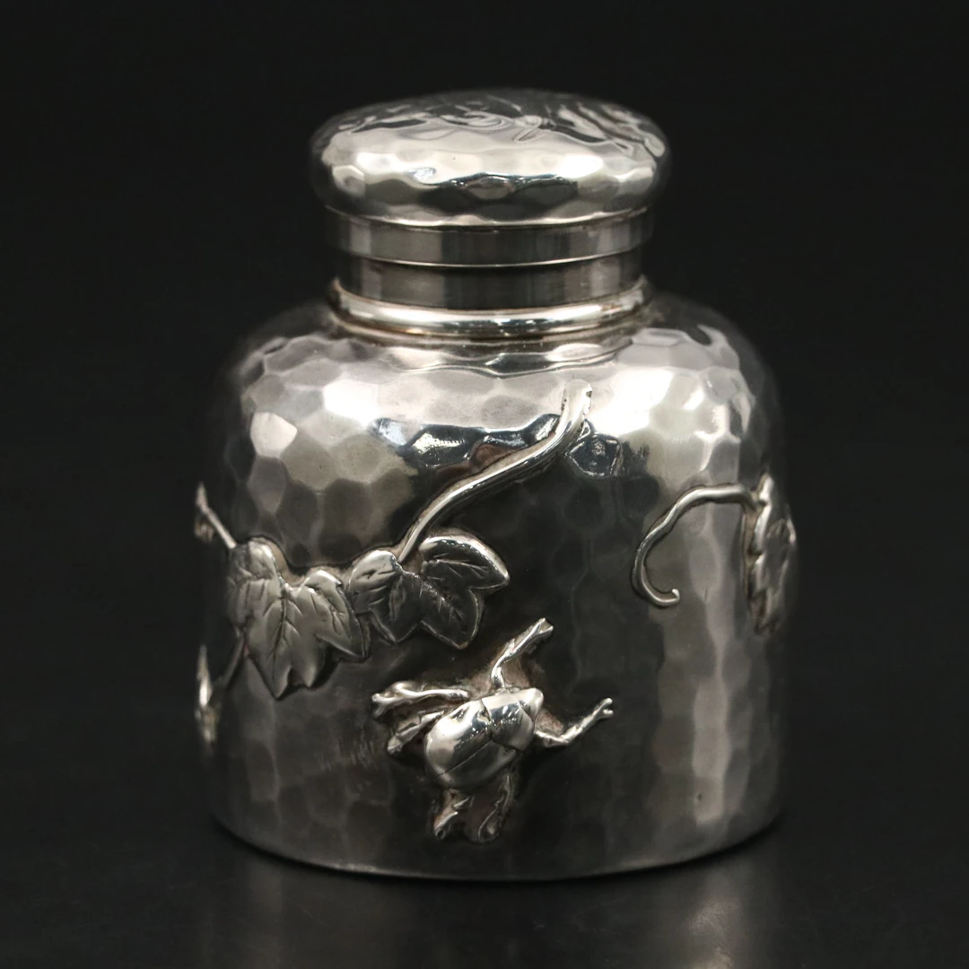 Tiffany & Co. Arts and Crafts Sterling Silver Inkwell, Late 19th/Early 20th C.