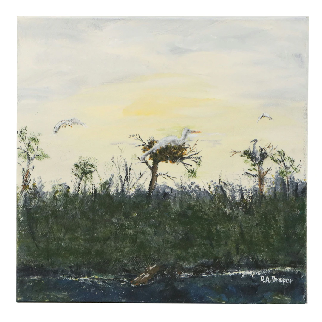 R. A. Draper Landscape Acrylic Painting "Nest"