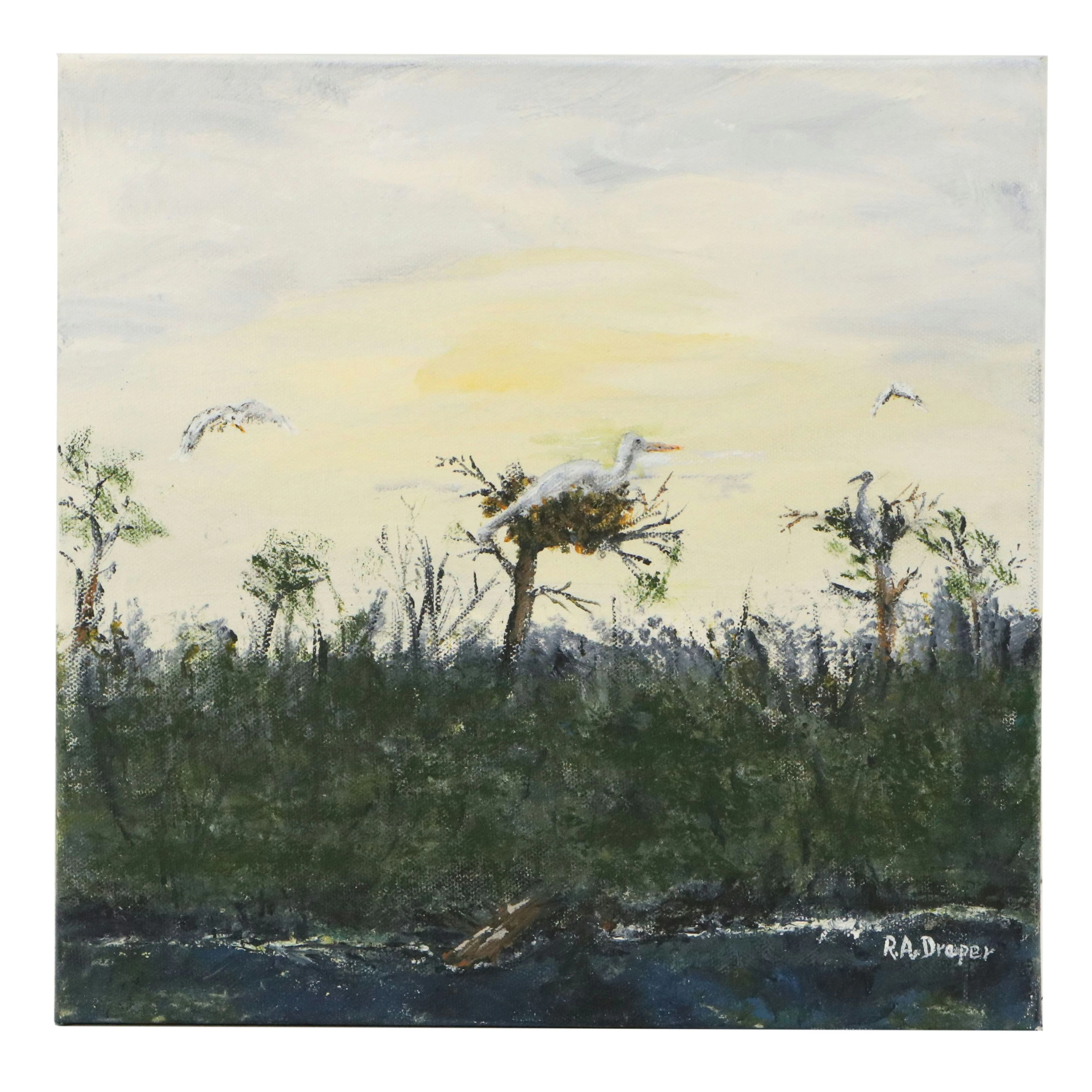 R. A. Draper Landscape Acrylic Painting "Nest"