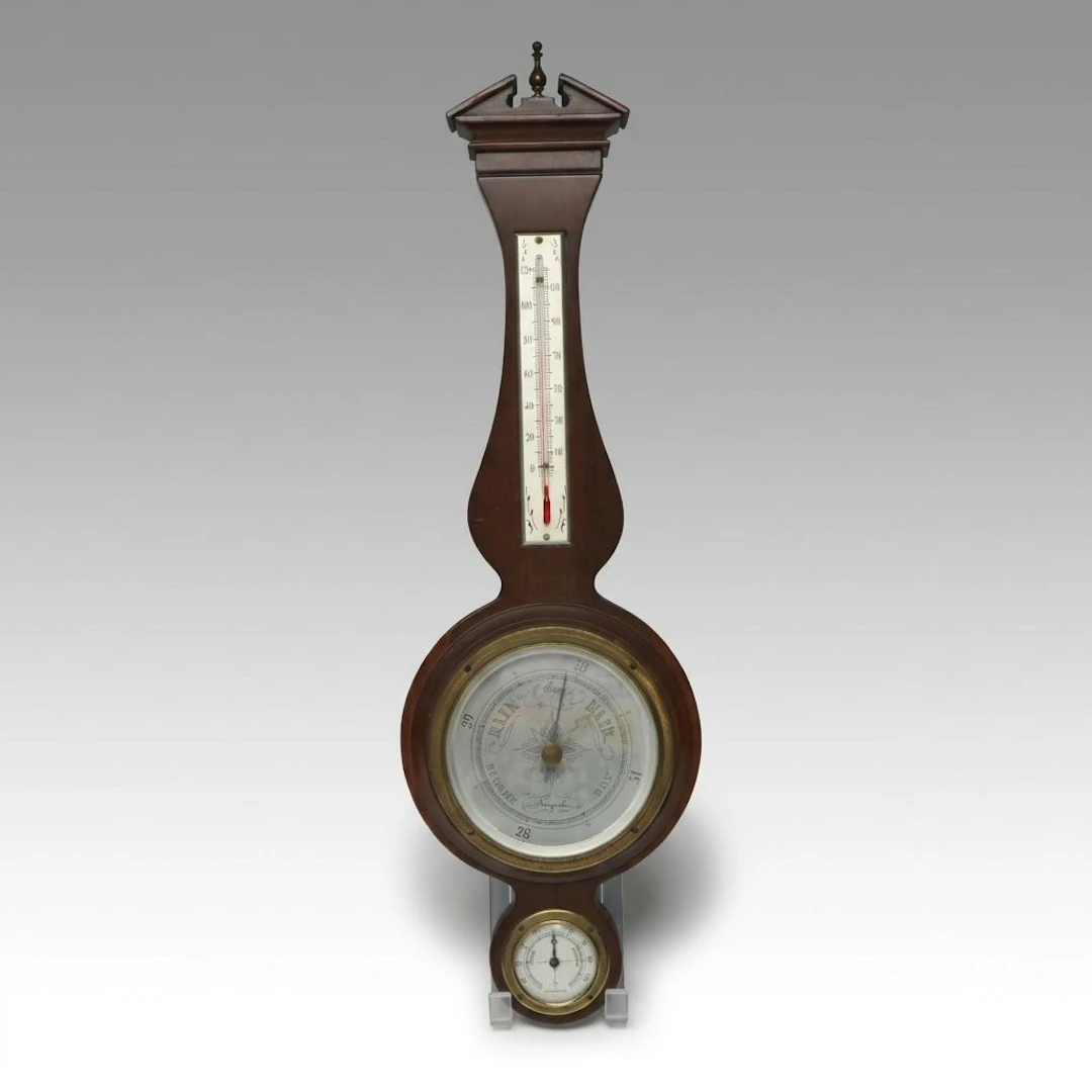 Mahogany Association Banjo Style Wall Weather Station