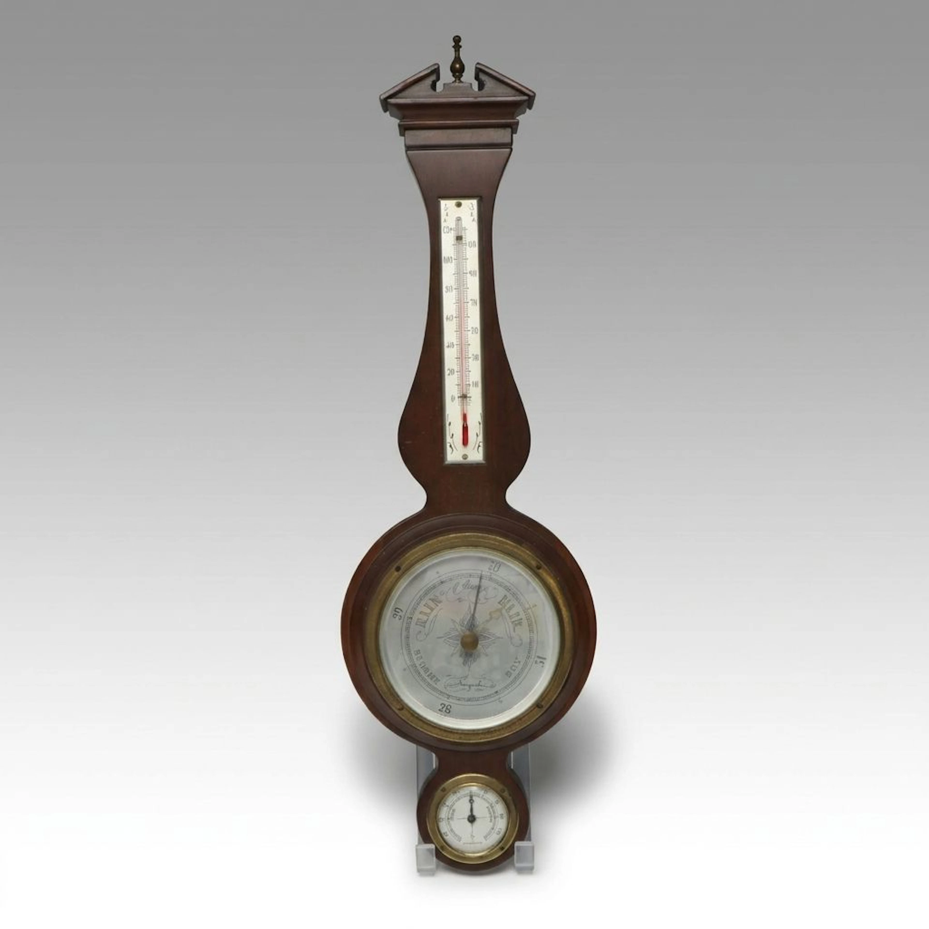Mahogany Association Banjo Style Wall Weather Station