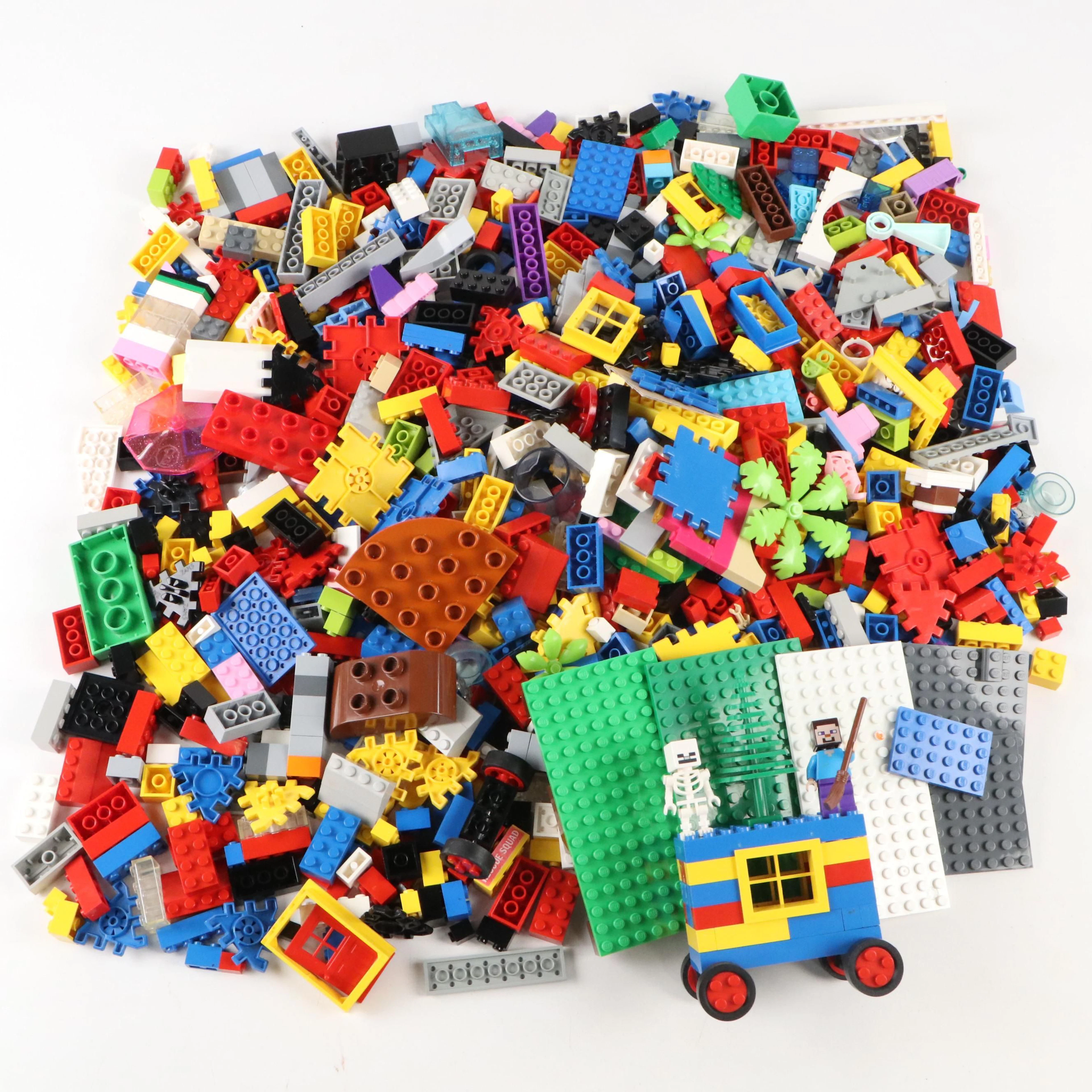 LEGO, Tyco and Zaks Plastic Building Block Toy Pieces