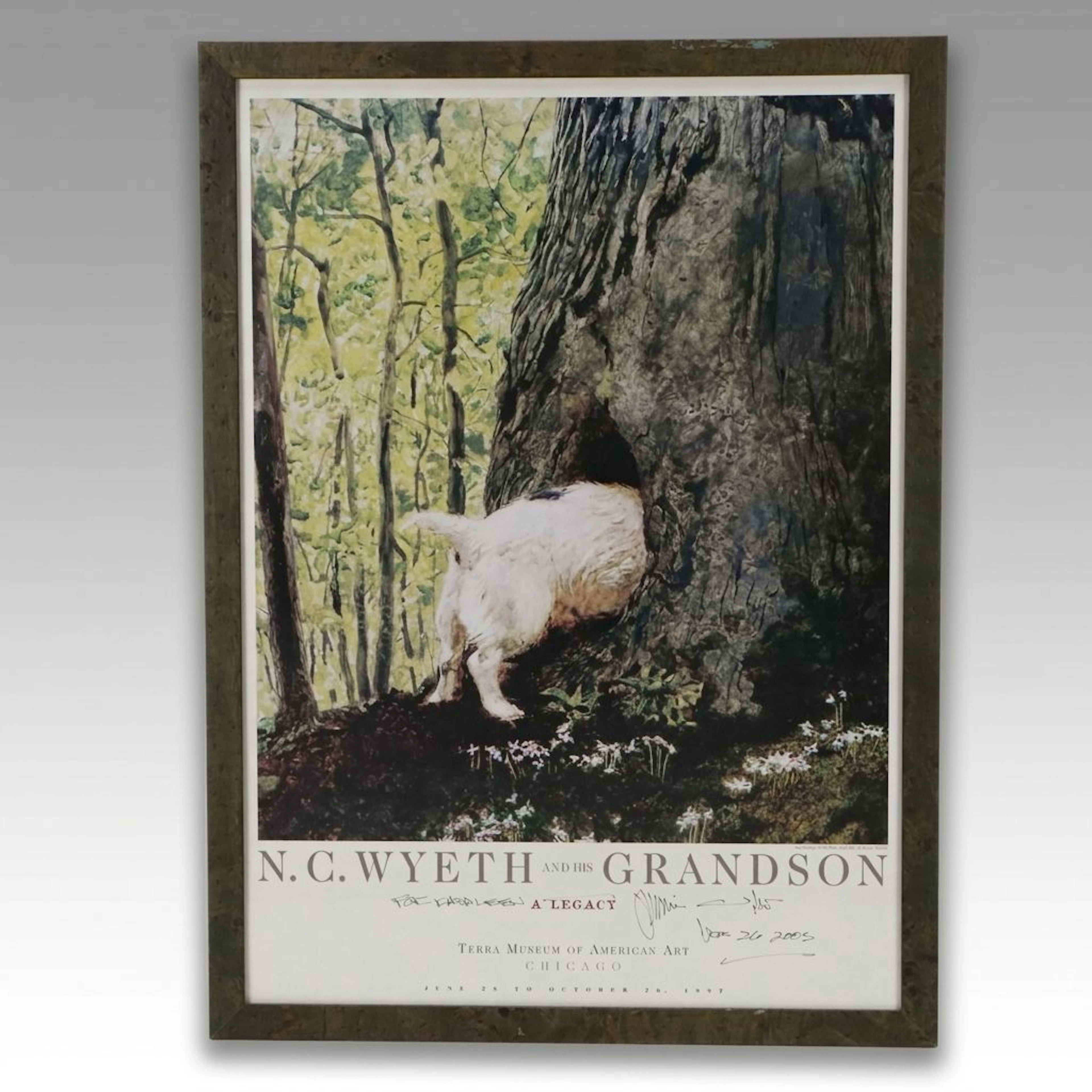 Terra Museum of American Art "N. C. Wyeth and His Grandson" Signed Poster, 1997