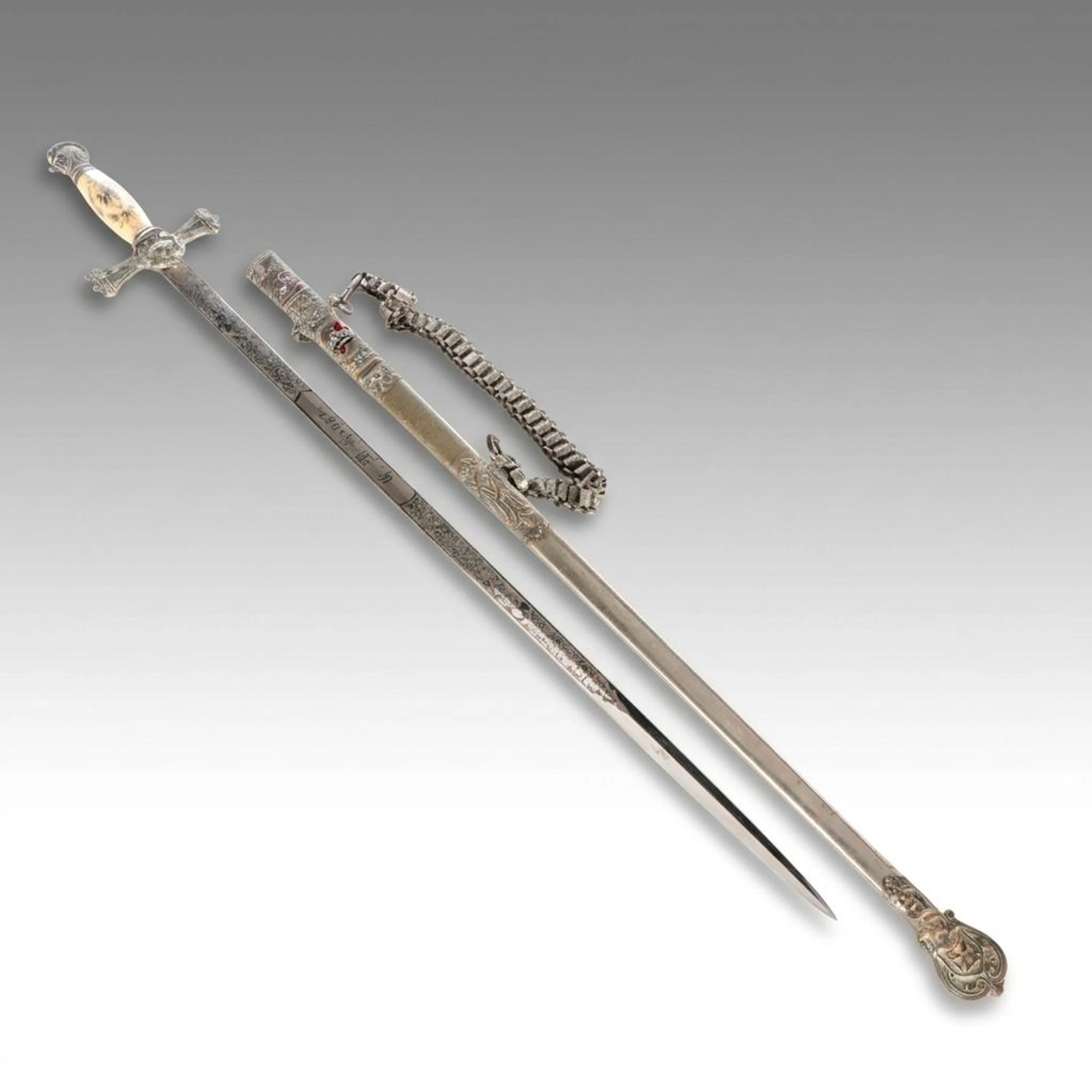 Vintage Masonic Ceremonial Sword and Scabbard
