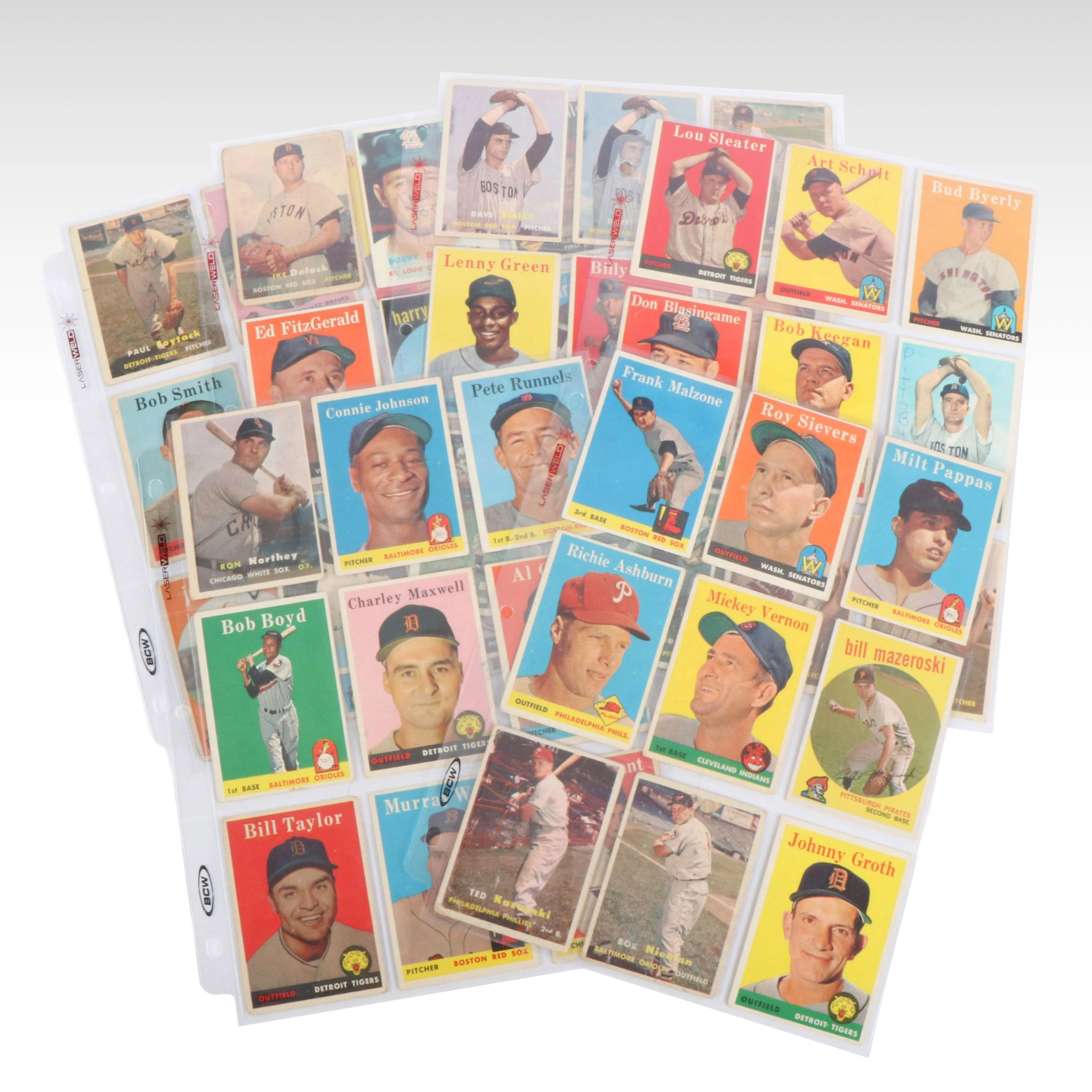 1950s Topps Baseball Cards with Bill Mazeroski and Richie Ashburn