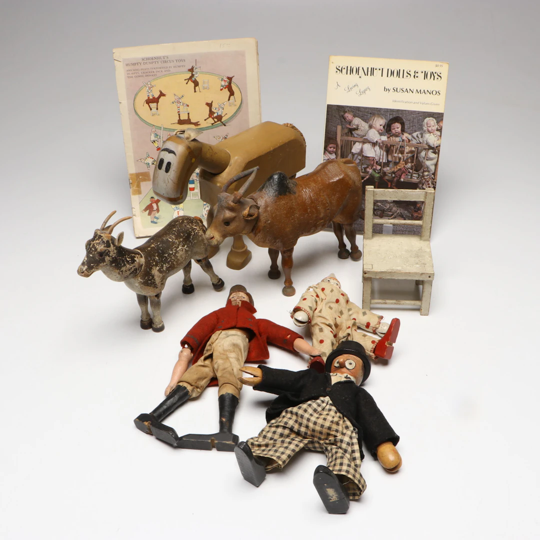 Shoenhut "Humpty Dumpty Circus" and More Wooden Toys, Antique