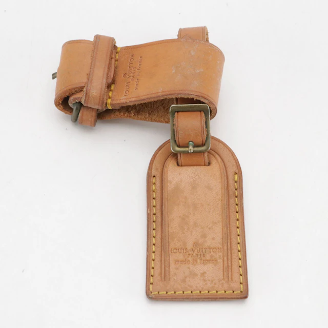 Louis Vuitton Small Luggage Tag and Poignet in Vachetta Leather