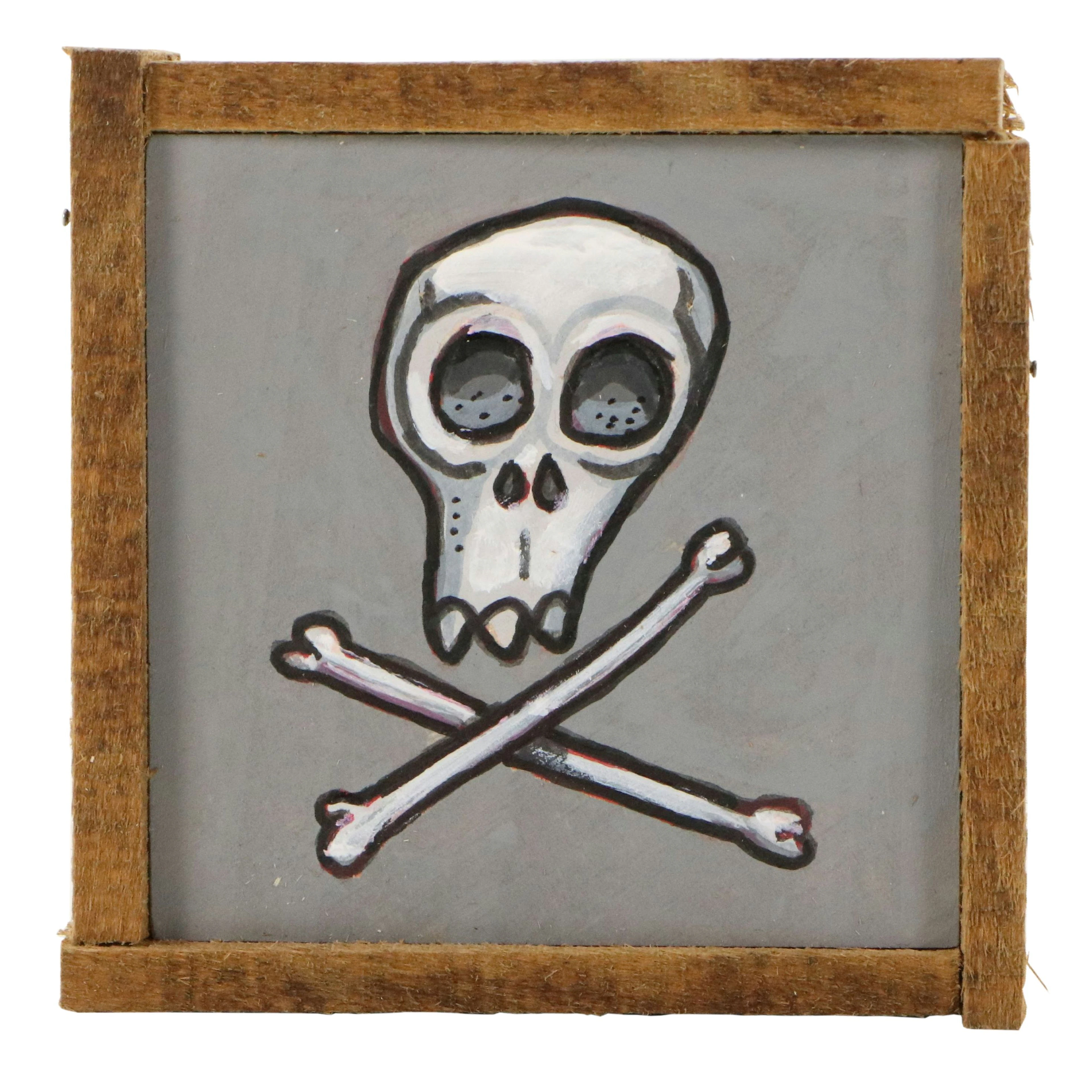 Aaron Wooten Acrylic Painting "Skull," 2026