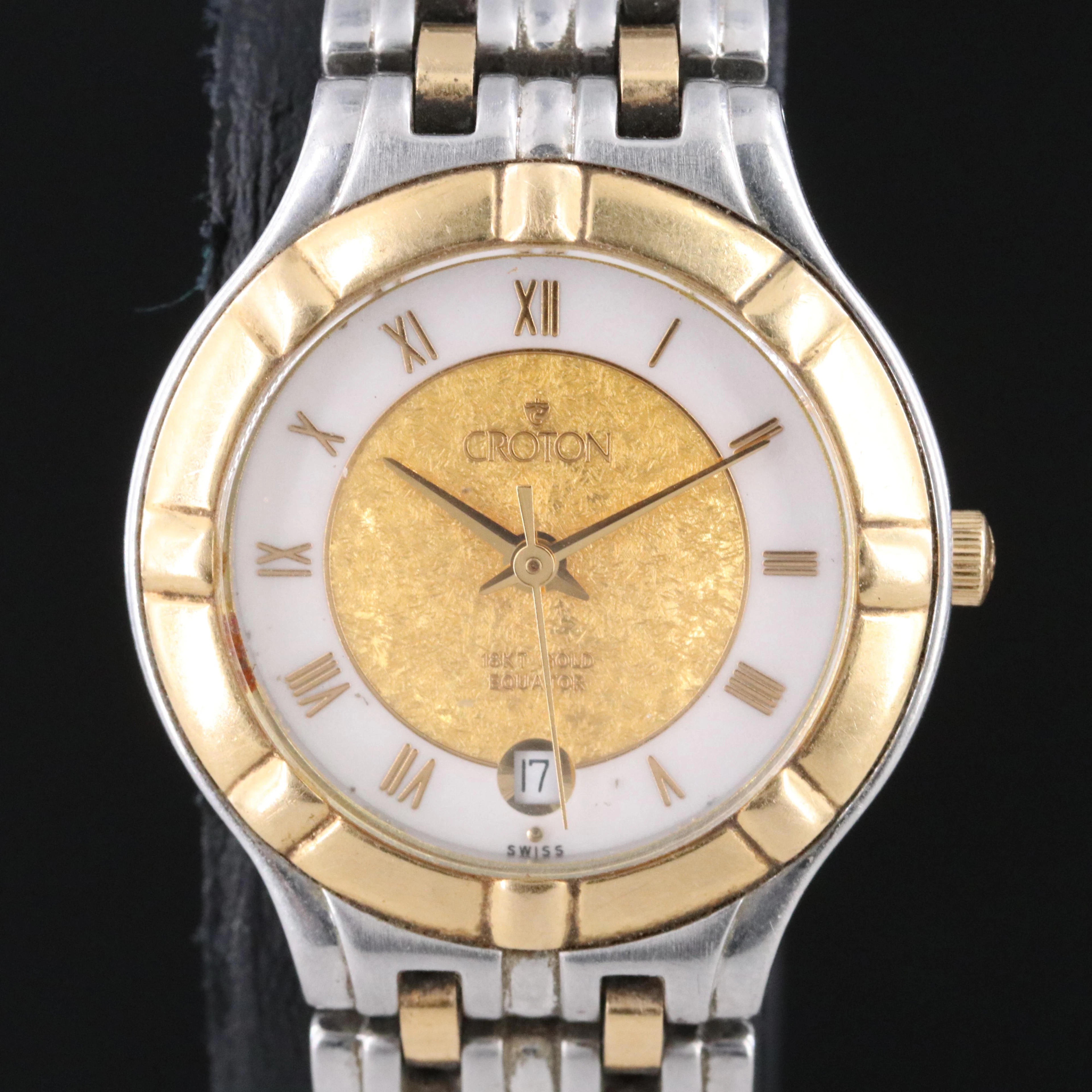 Croton Equator 18K Gold & Steel Watch
