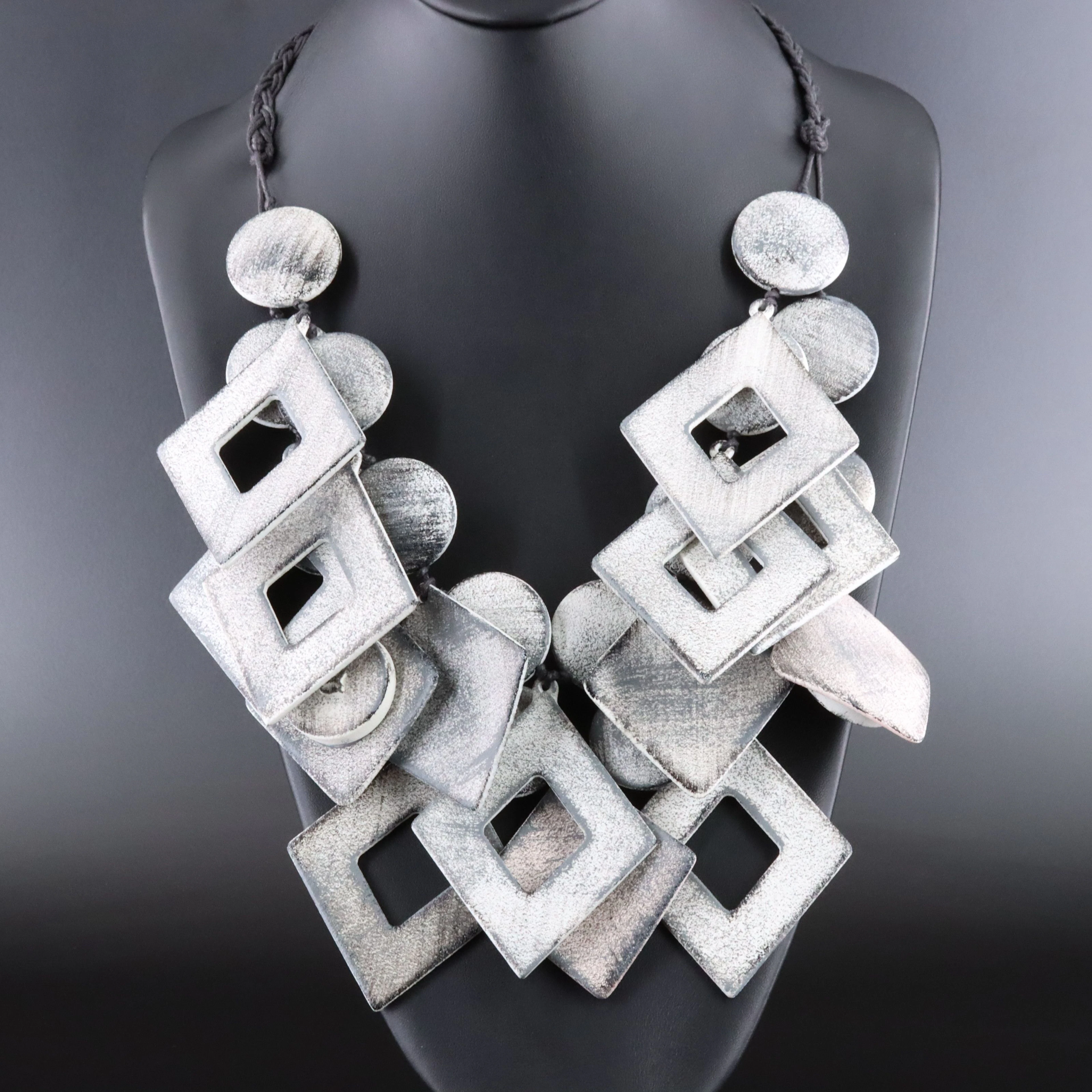 Save the Queen Layered Geometric Necklace