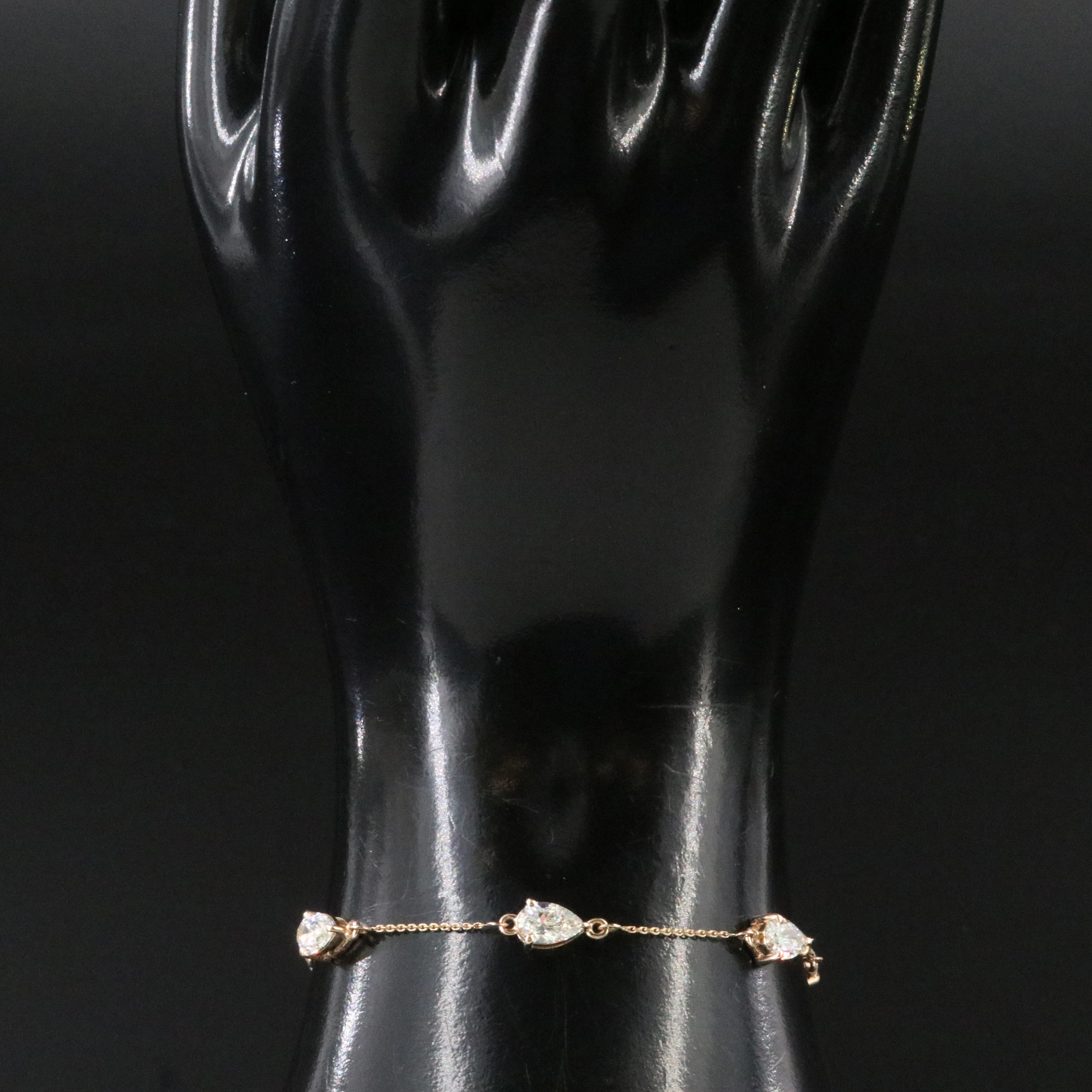 14K 2.50 CTW Diamond Station Bracelet with Internally Flawless