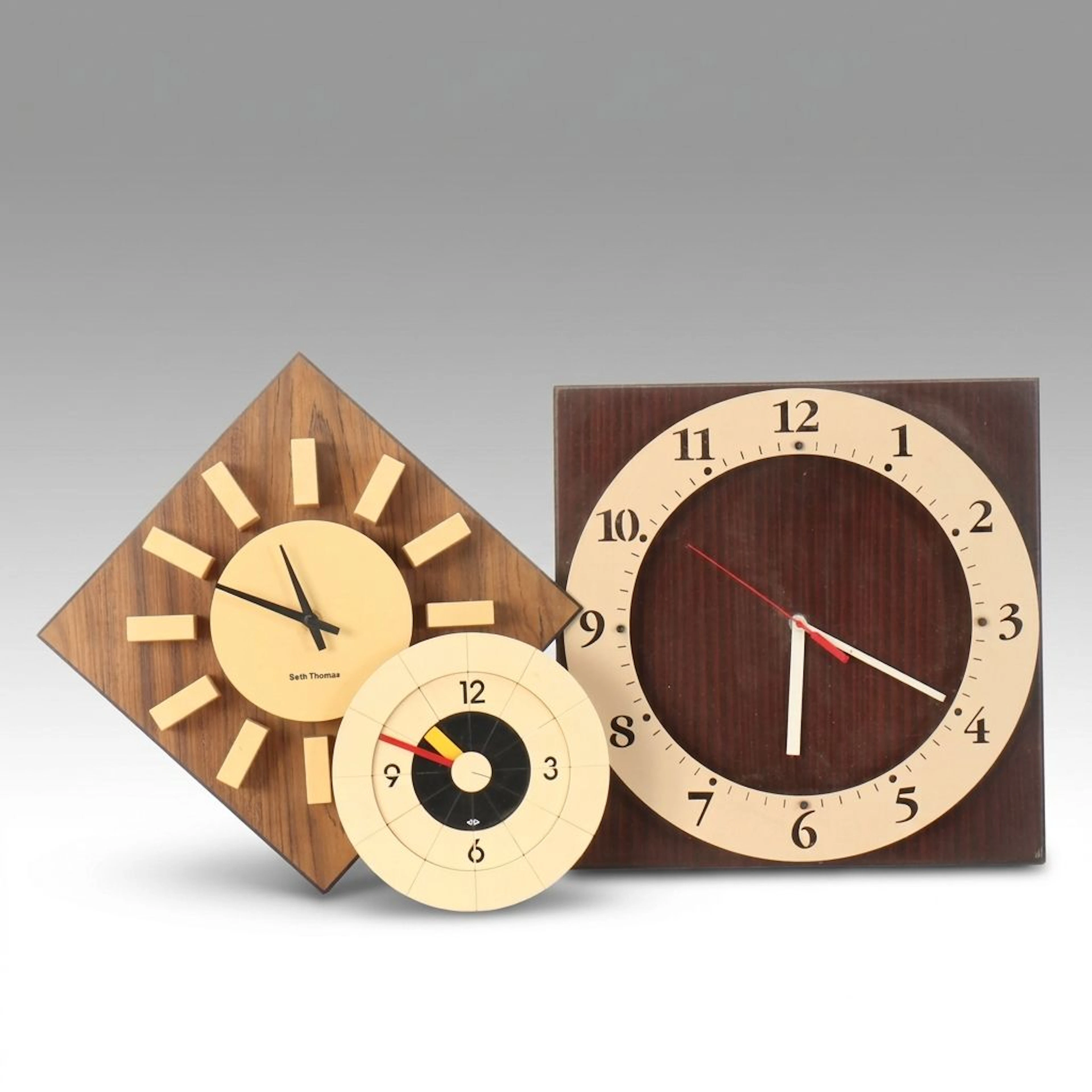 Seth Thomas, Peter Pepper Products and Other Mid Century Modern Wall Clock