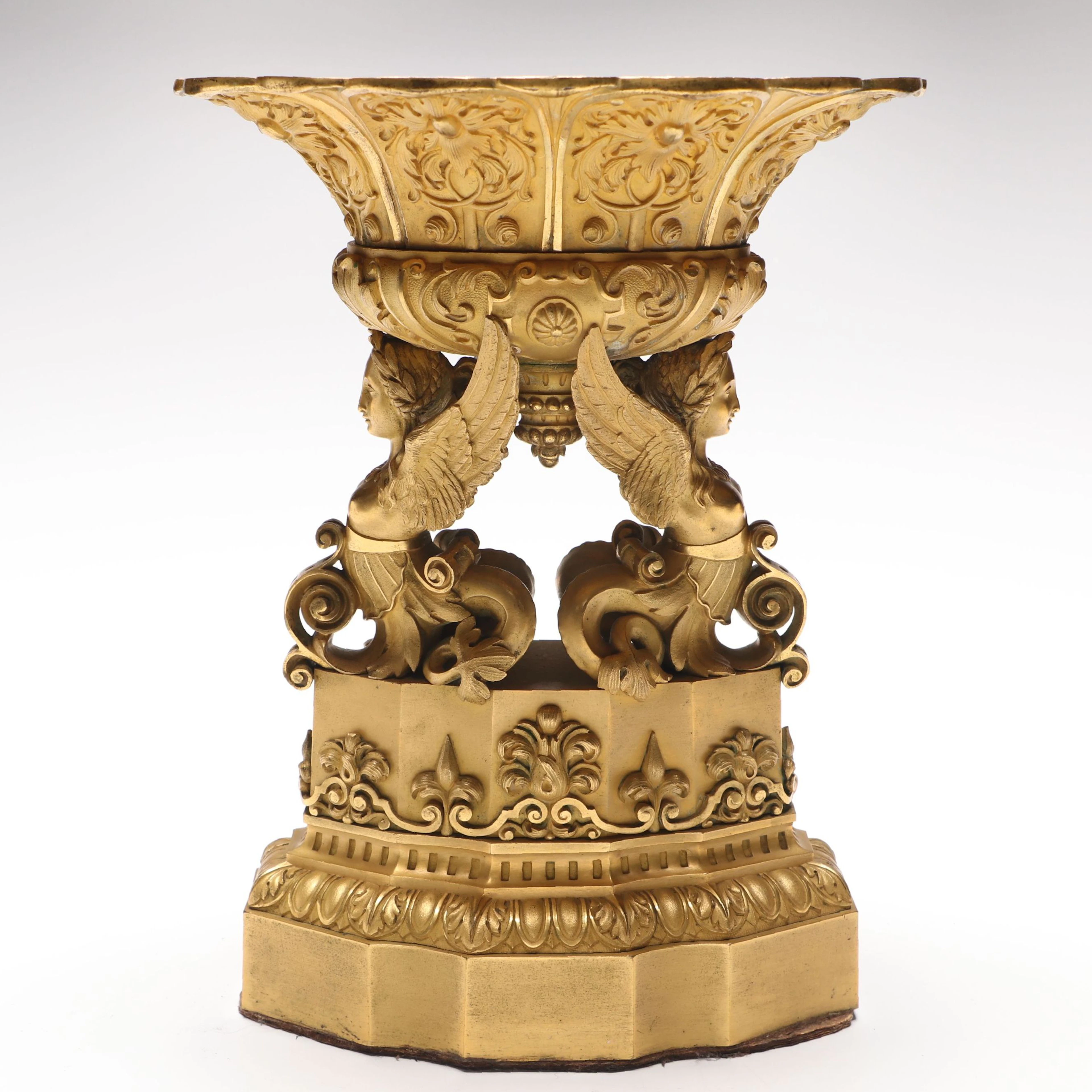 French Empire Style Gilded Bronze Centerpiece