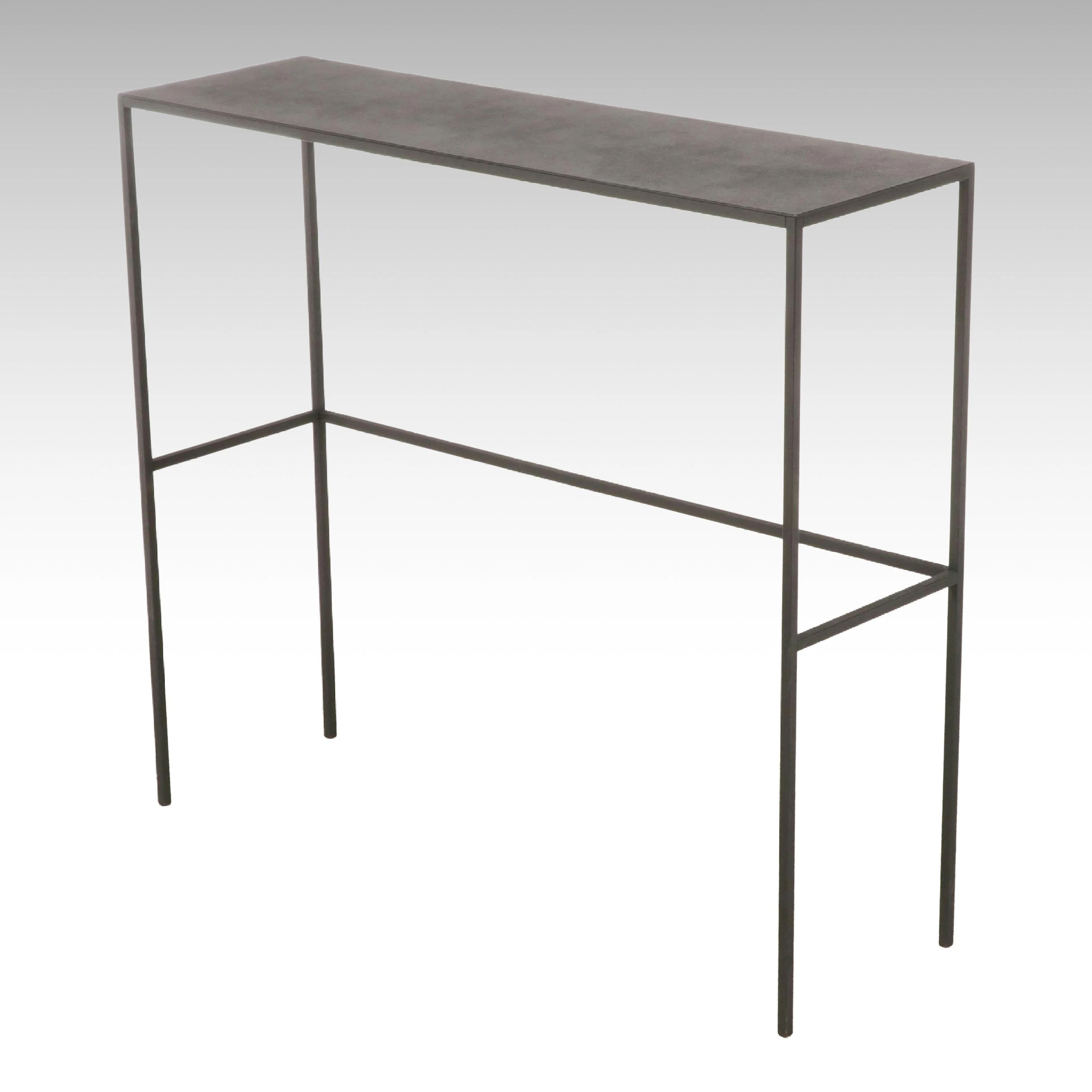 Minimalist Style Black Metal Console Table