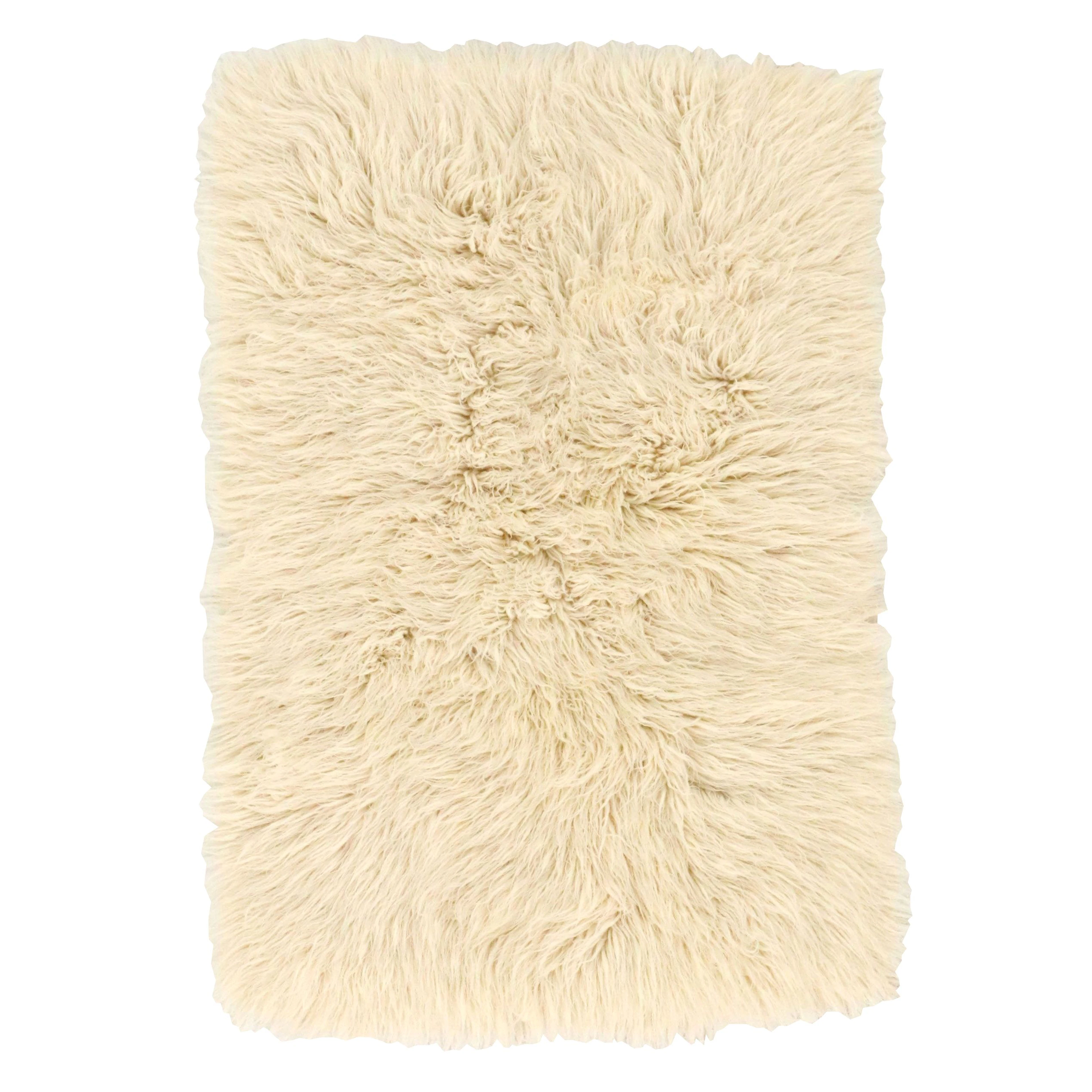 3'4 x 4'11 Handwoven Greek Karamichos & Co. Flokati Accent Rug