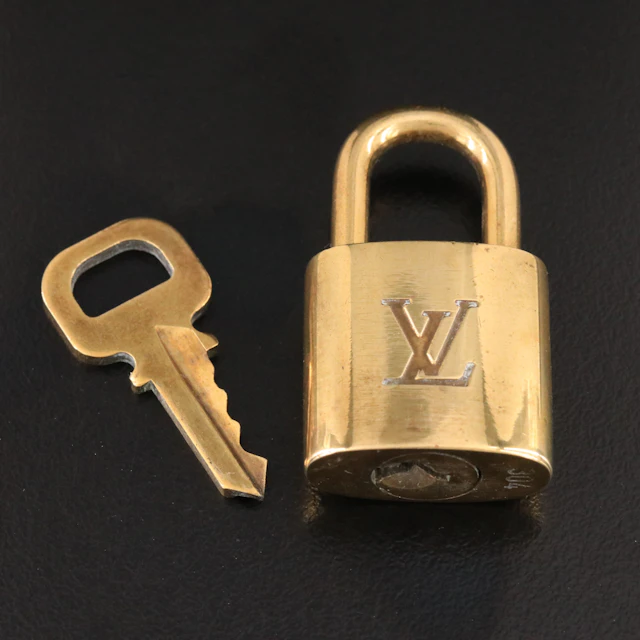 Louis Vuitton Brass Luggage Padlock and Key