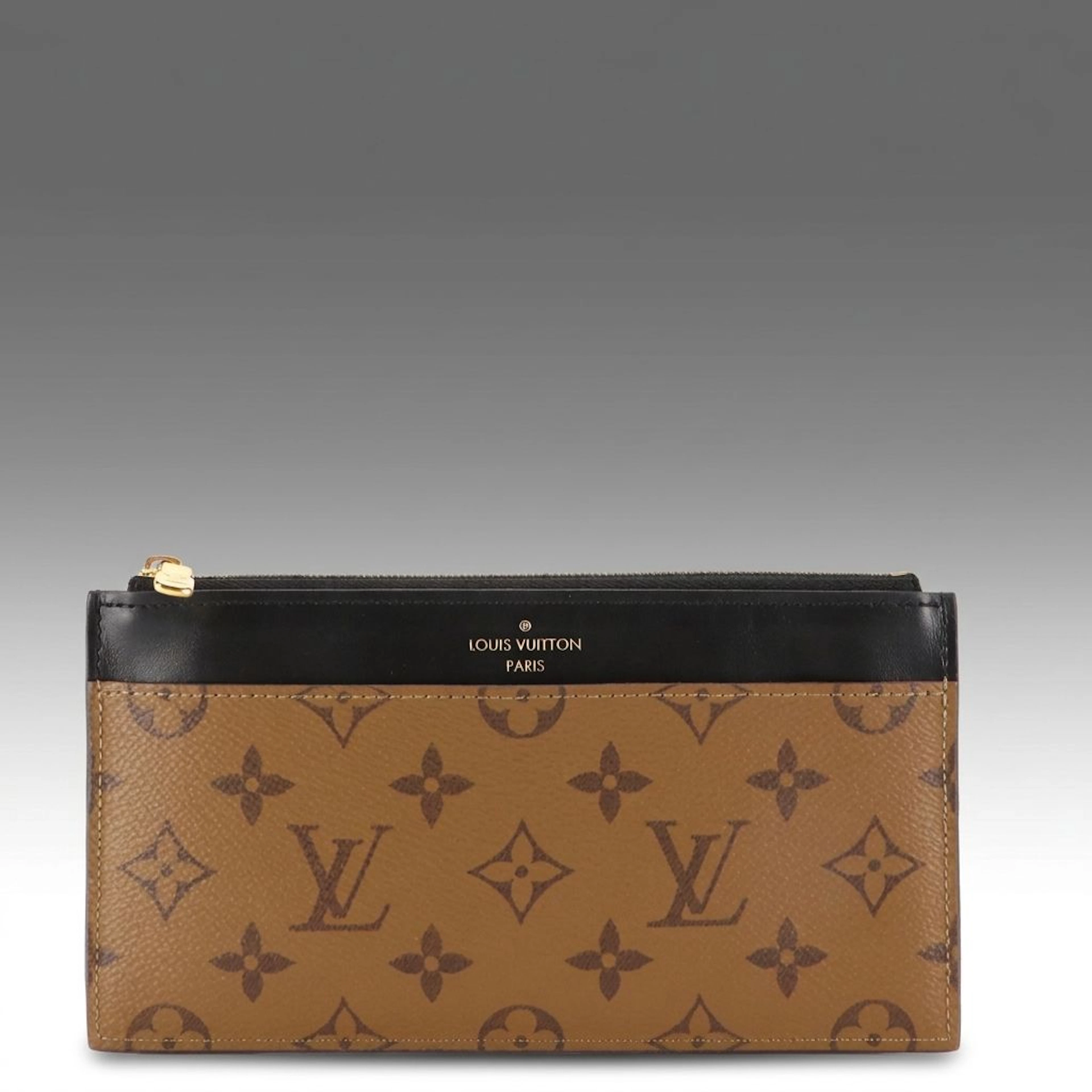 Louis Vuitton Slim Purse in Reverse Monogram Canvas and Leather