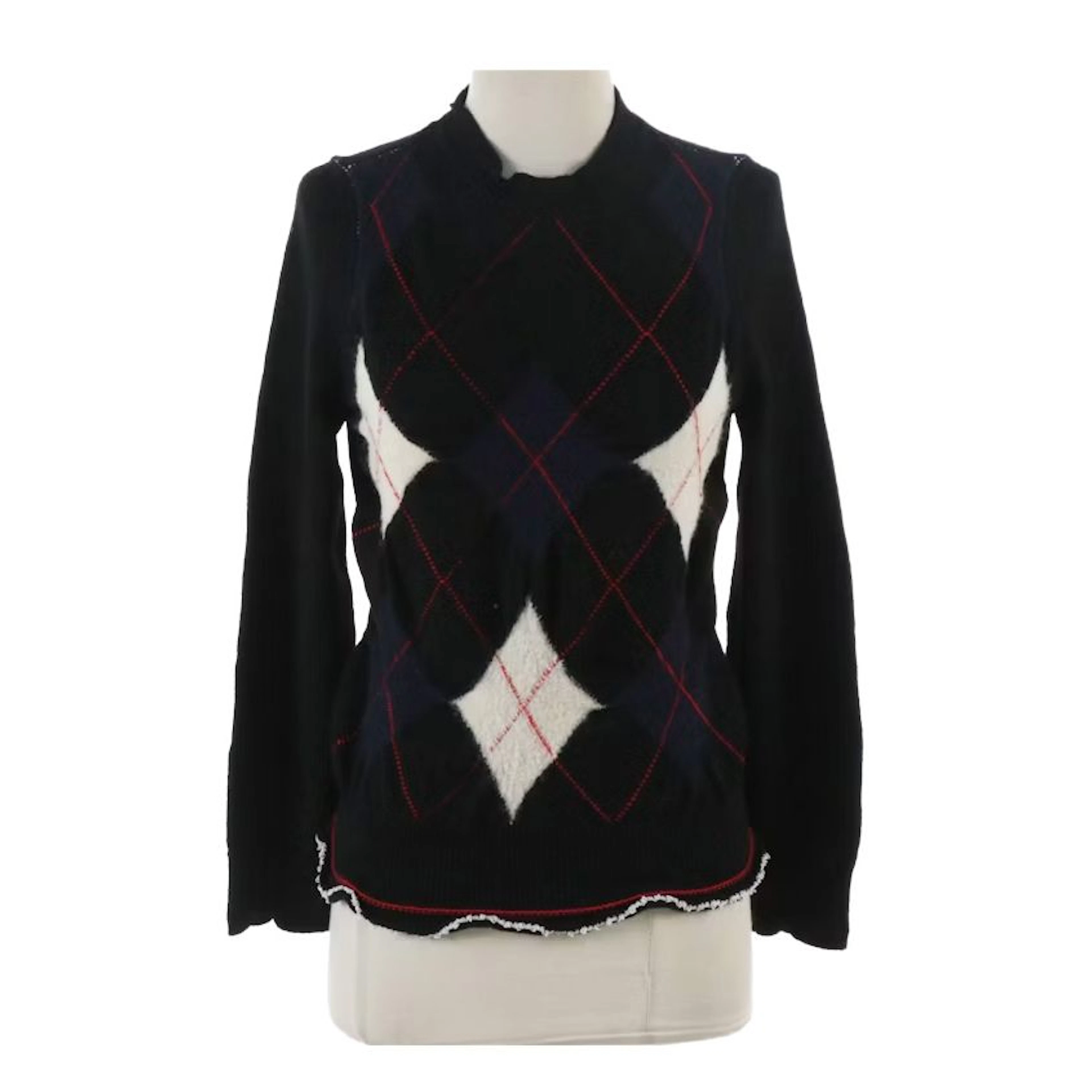 Céline Wool Blend Argyle Sweater