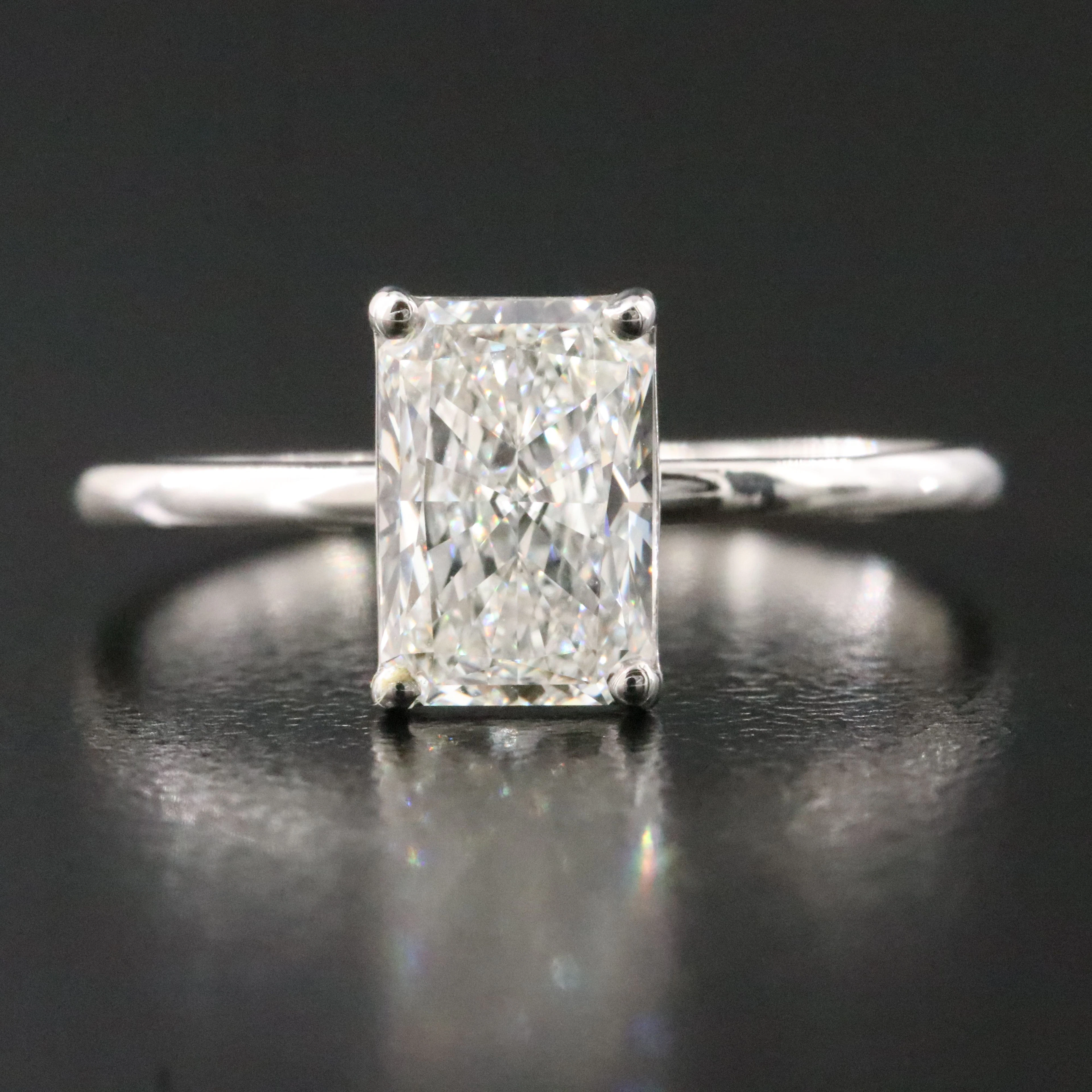 14K 1.30 CT Lab Grown Diamond Solitaire Ring with IGI Report