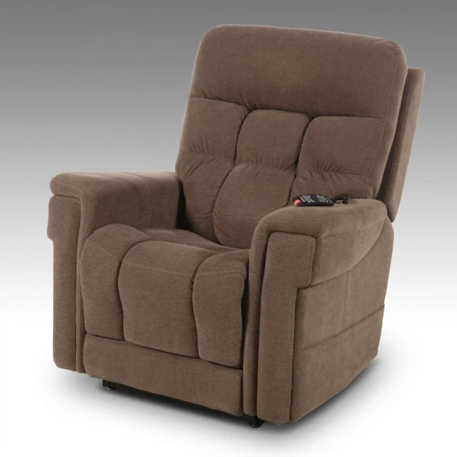 Contemporary Microfiber Upholstered Power Lift Recliner, 21st Century