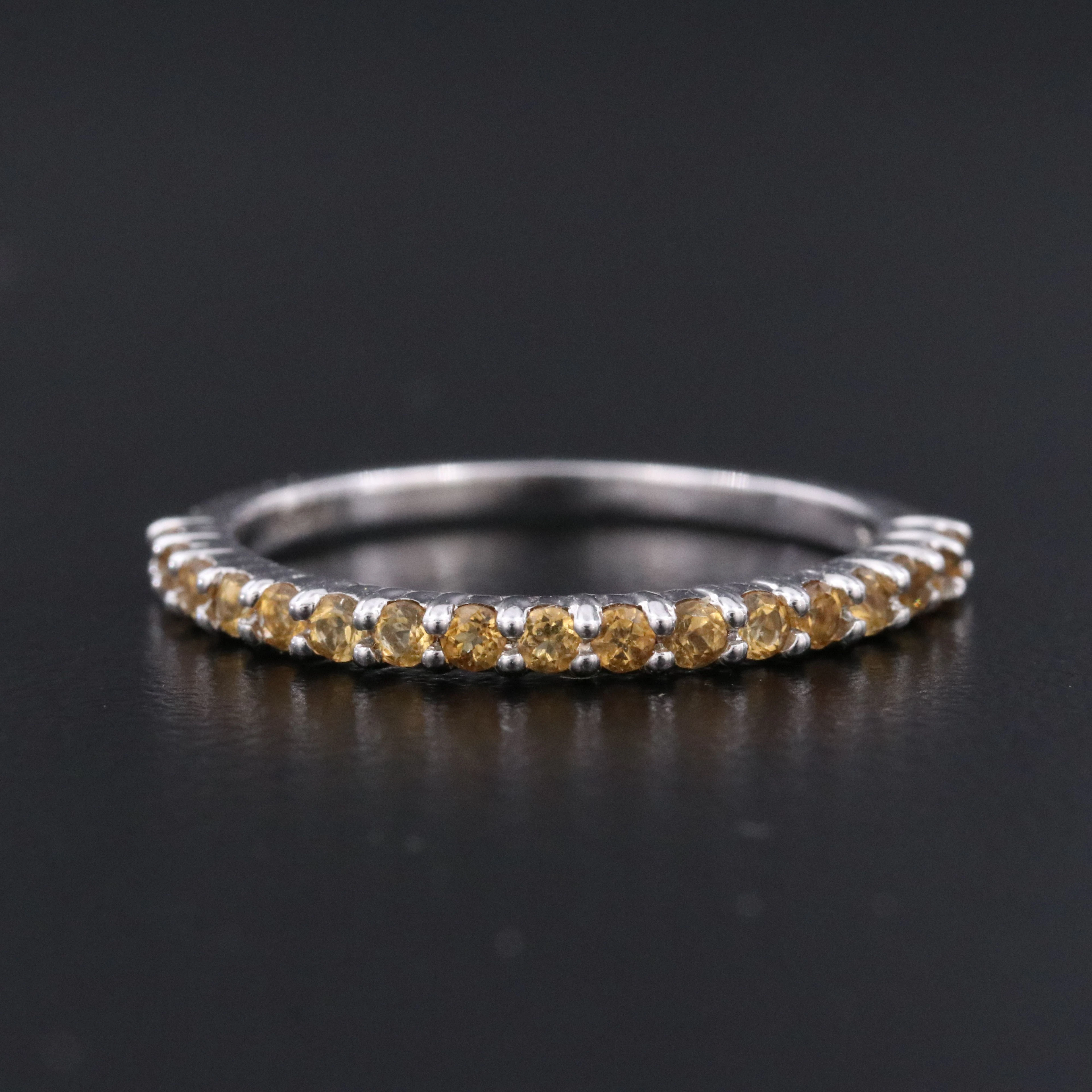 10K Citrine Stackable Ring