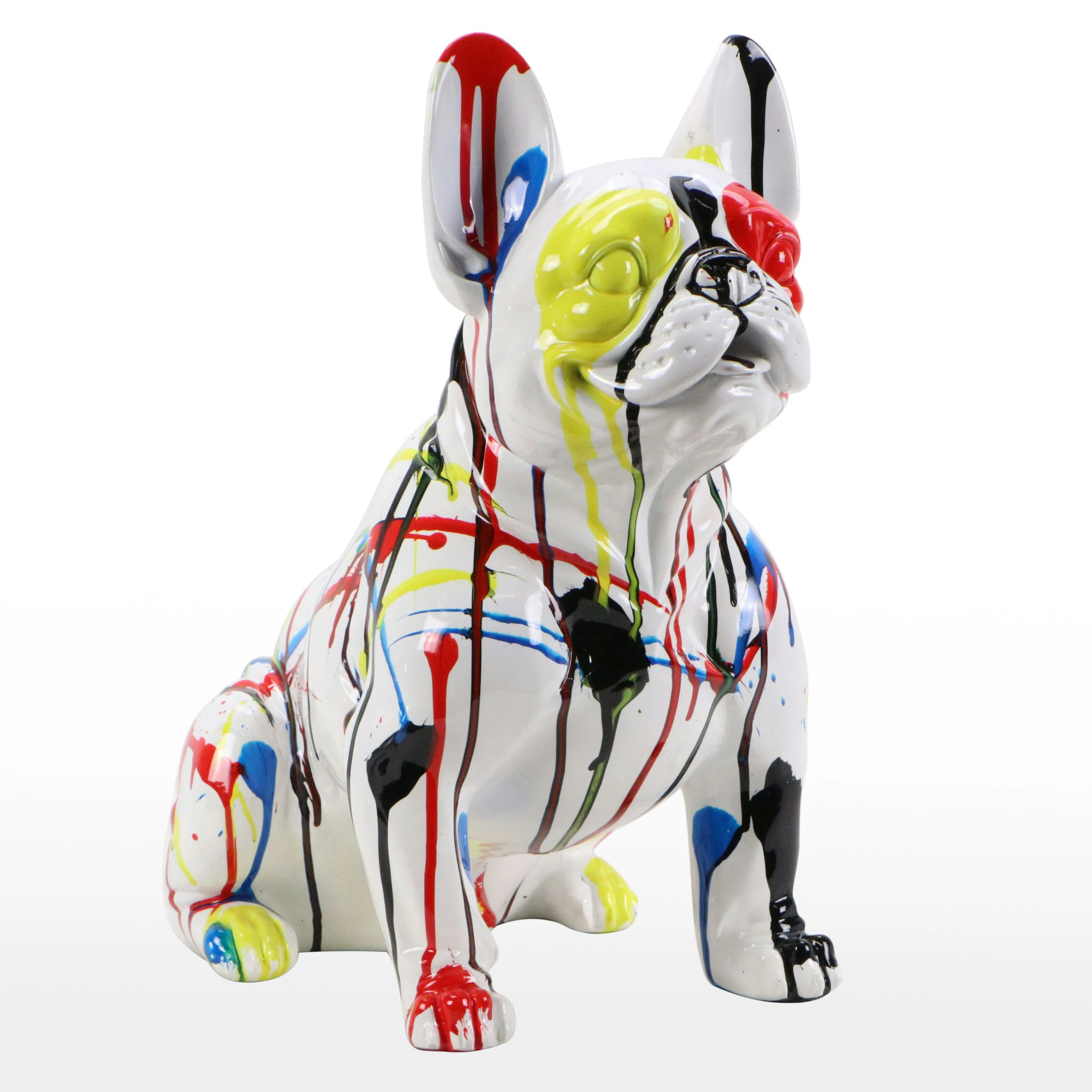 Haucoze Amoy-Art Seinhijo Painted Polyresin Sculpture of French Bulldog