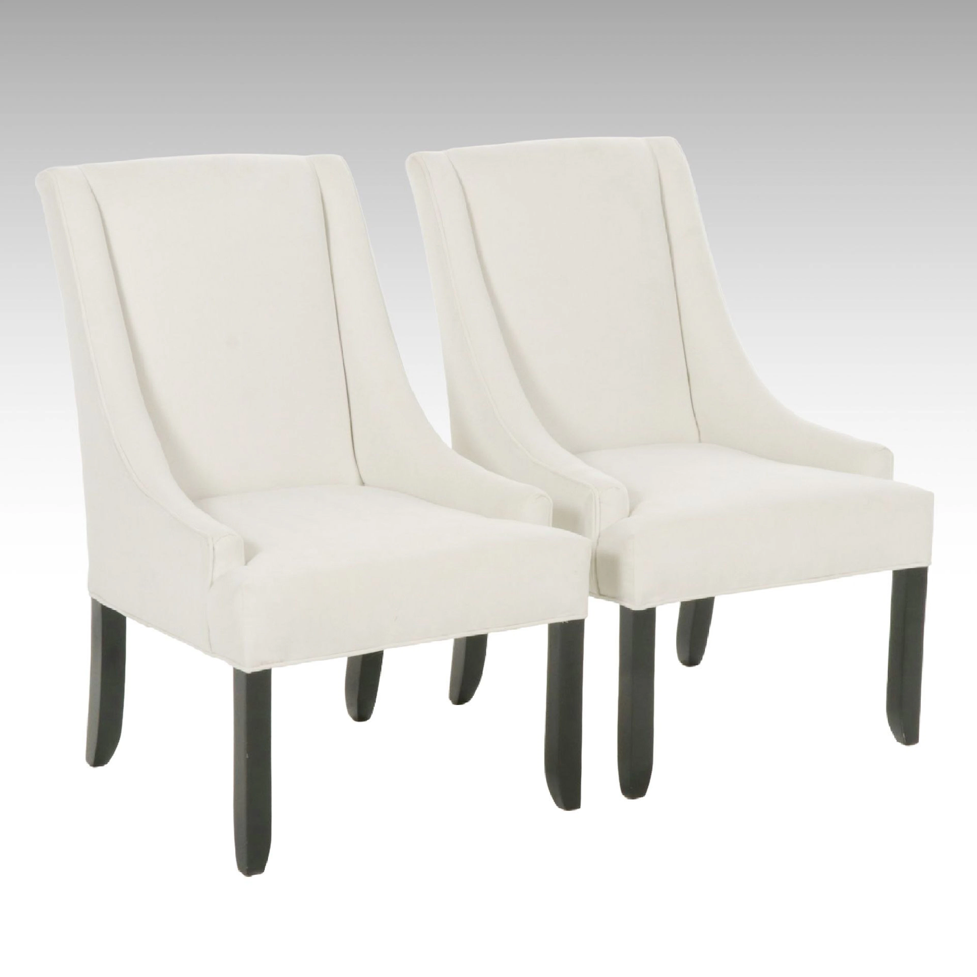 Pair of Velvet Upholstered Side Chairs; 21st Century
