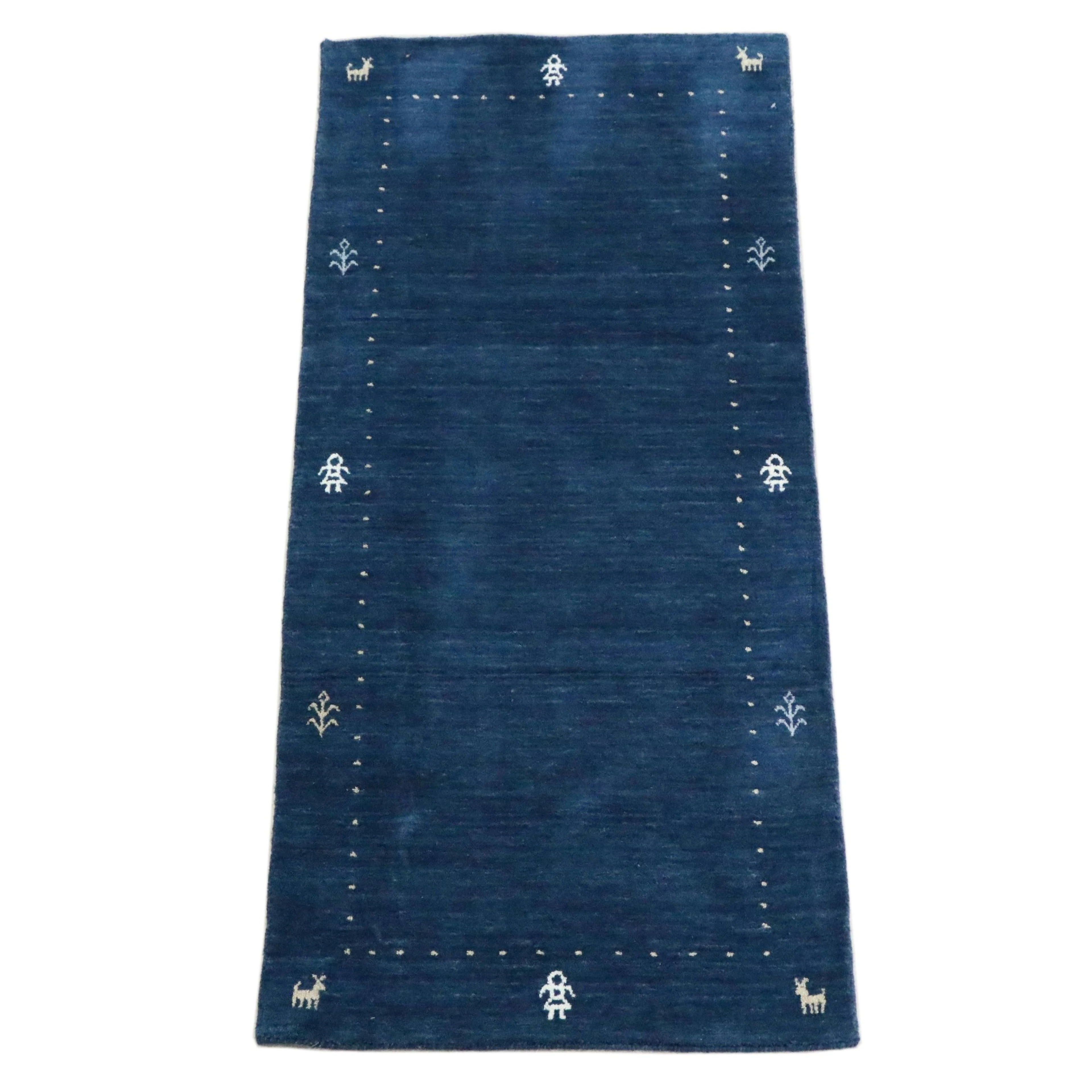 2'7 x 6' Hand-Knotted Indo-Persian Gabbeh Carpet Runner