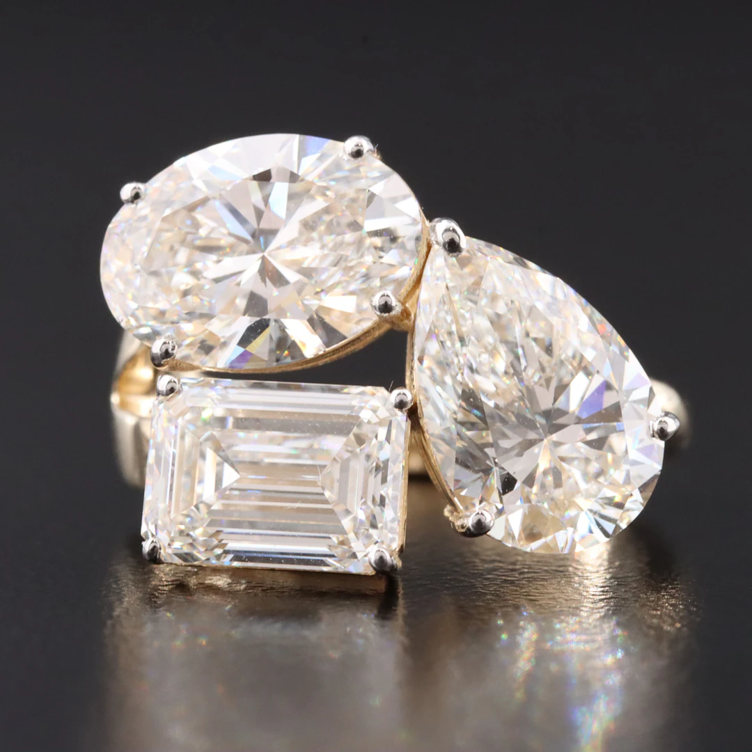 14K 7.02 CTW Lab Grown Diamond Ring with IGI Reports