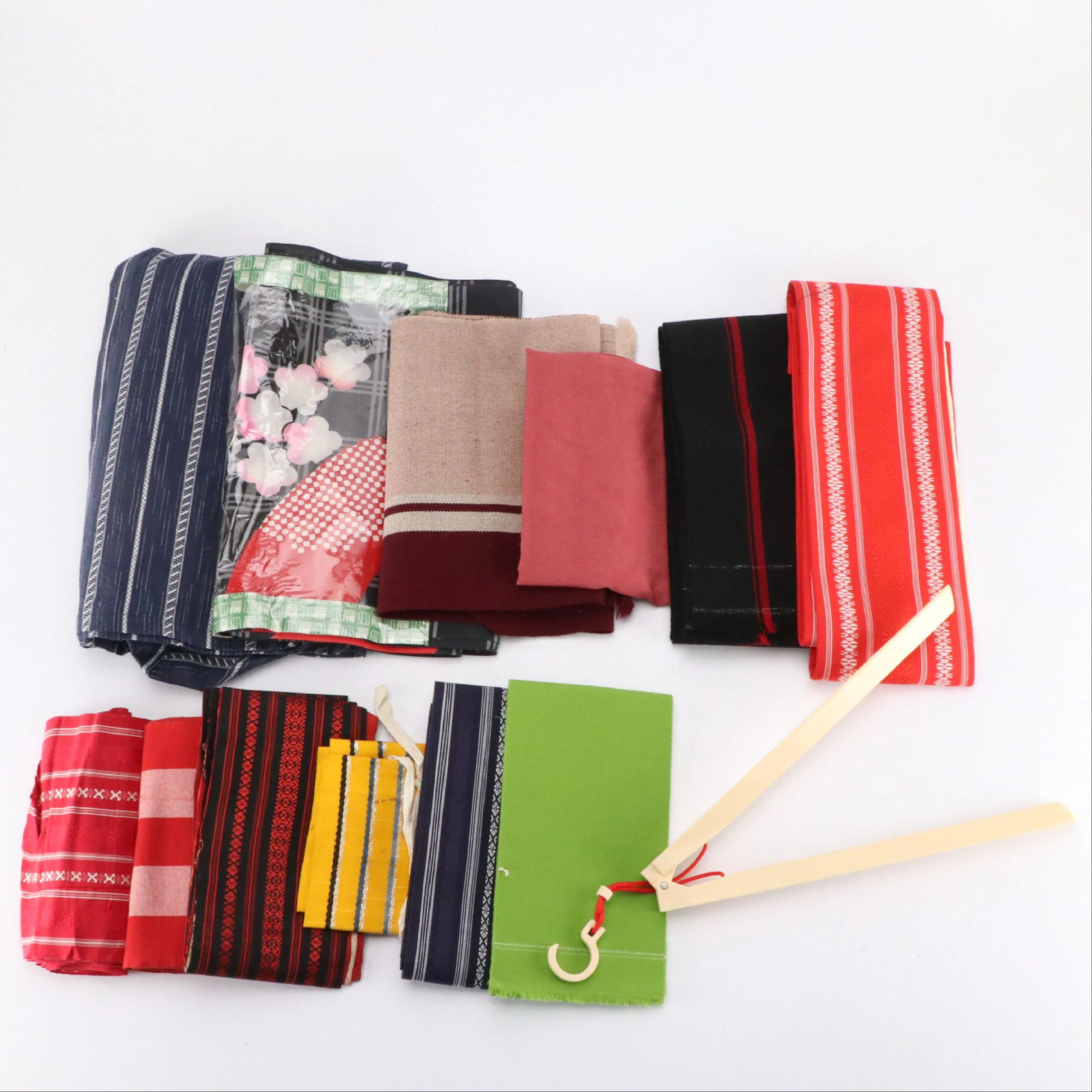 Assorted Casual Japanese Obi Belts, Tsuki Obi, Nagoya Obi, Kimono Hanger & More